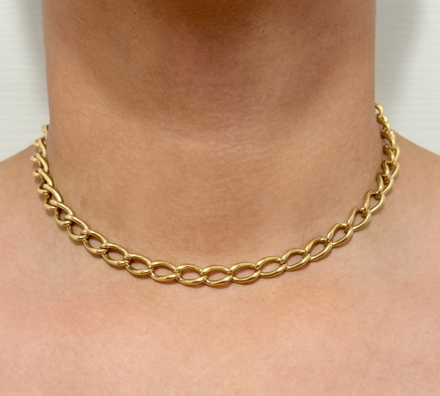 Antique 18ct Gold Open Link Double Albert Chain 16.5 Inches