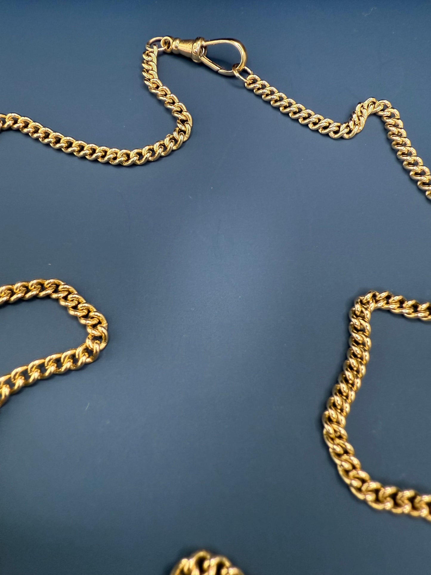 Vintage 9ct Yellow Gold Curb Chain 23 inches