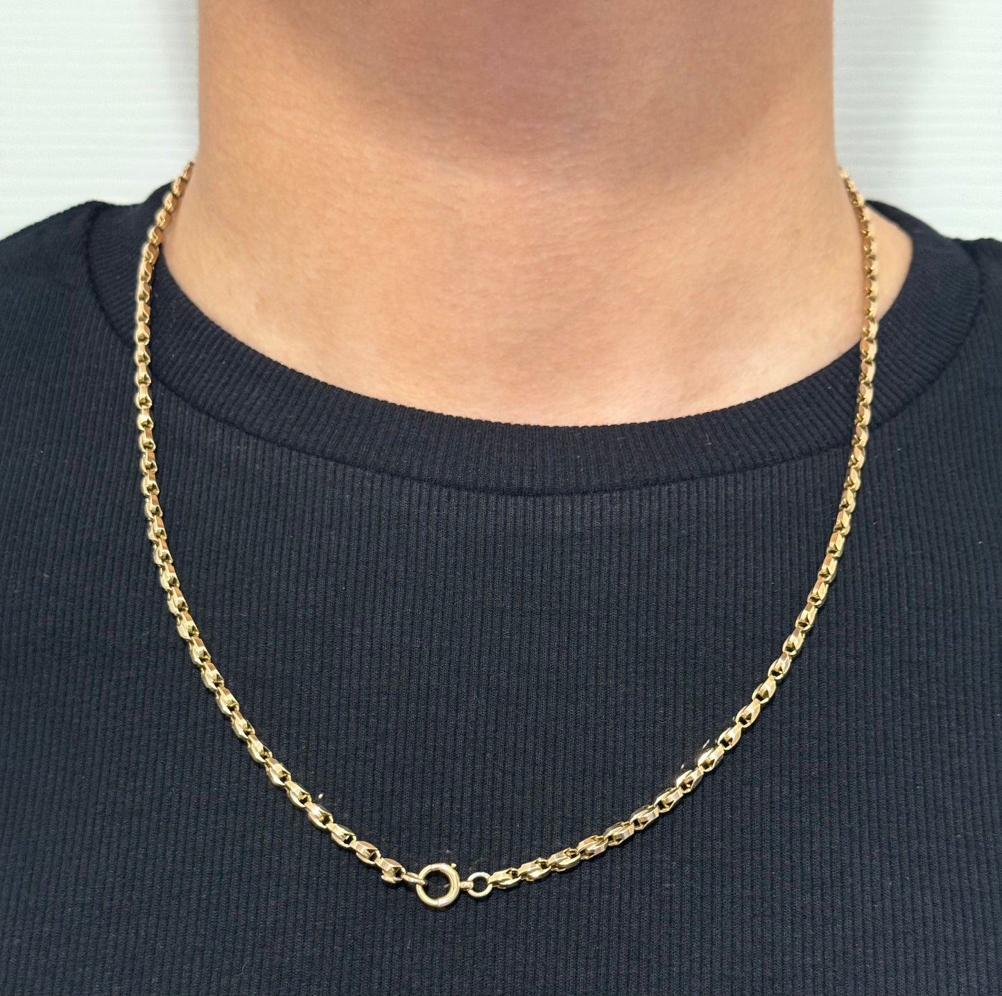 Antique 9ct Gold Tulip Chain 22 Inches