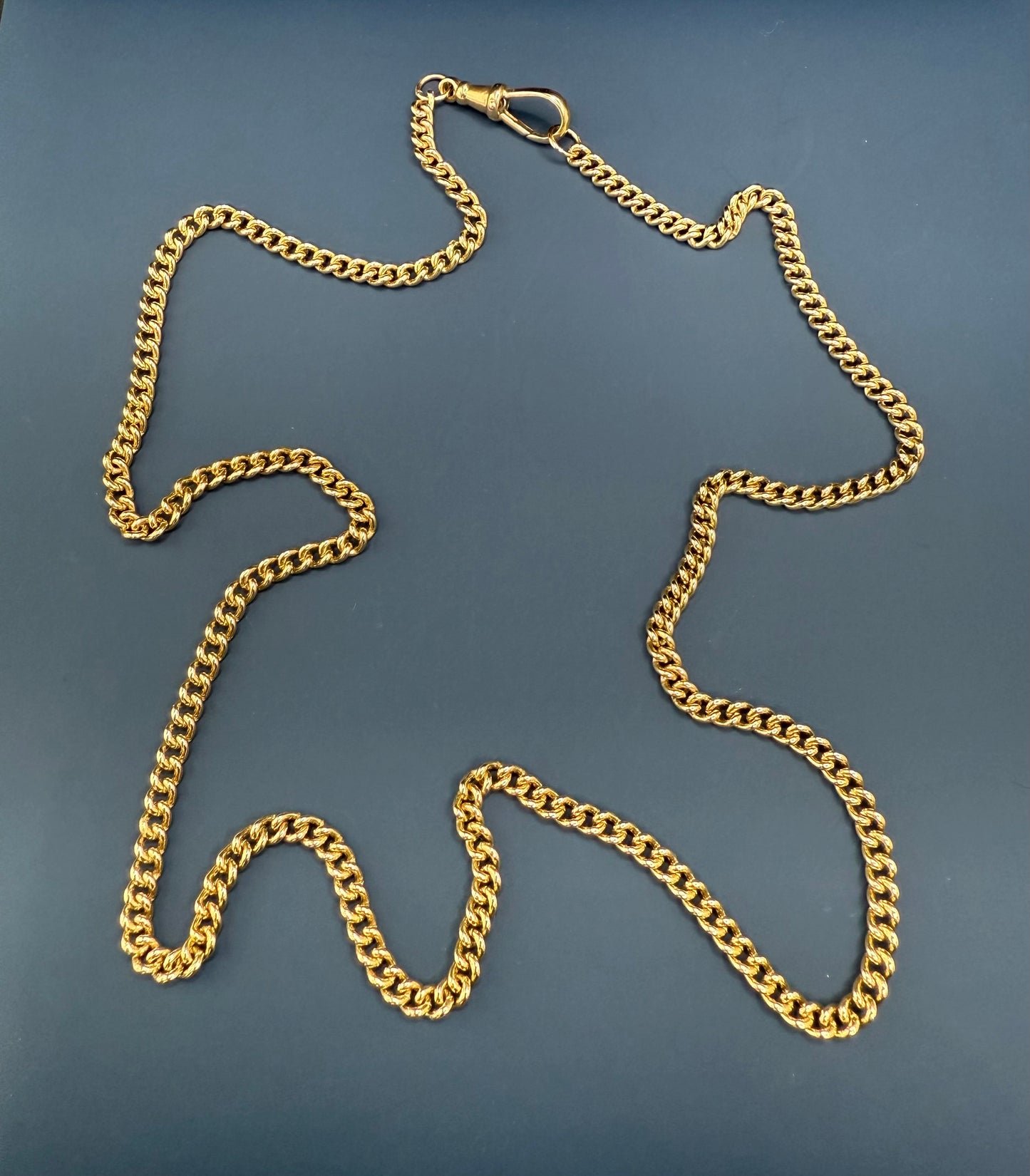 Vintage 9ct Yellow Gold Curb Chain 23 inches