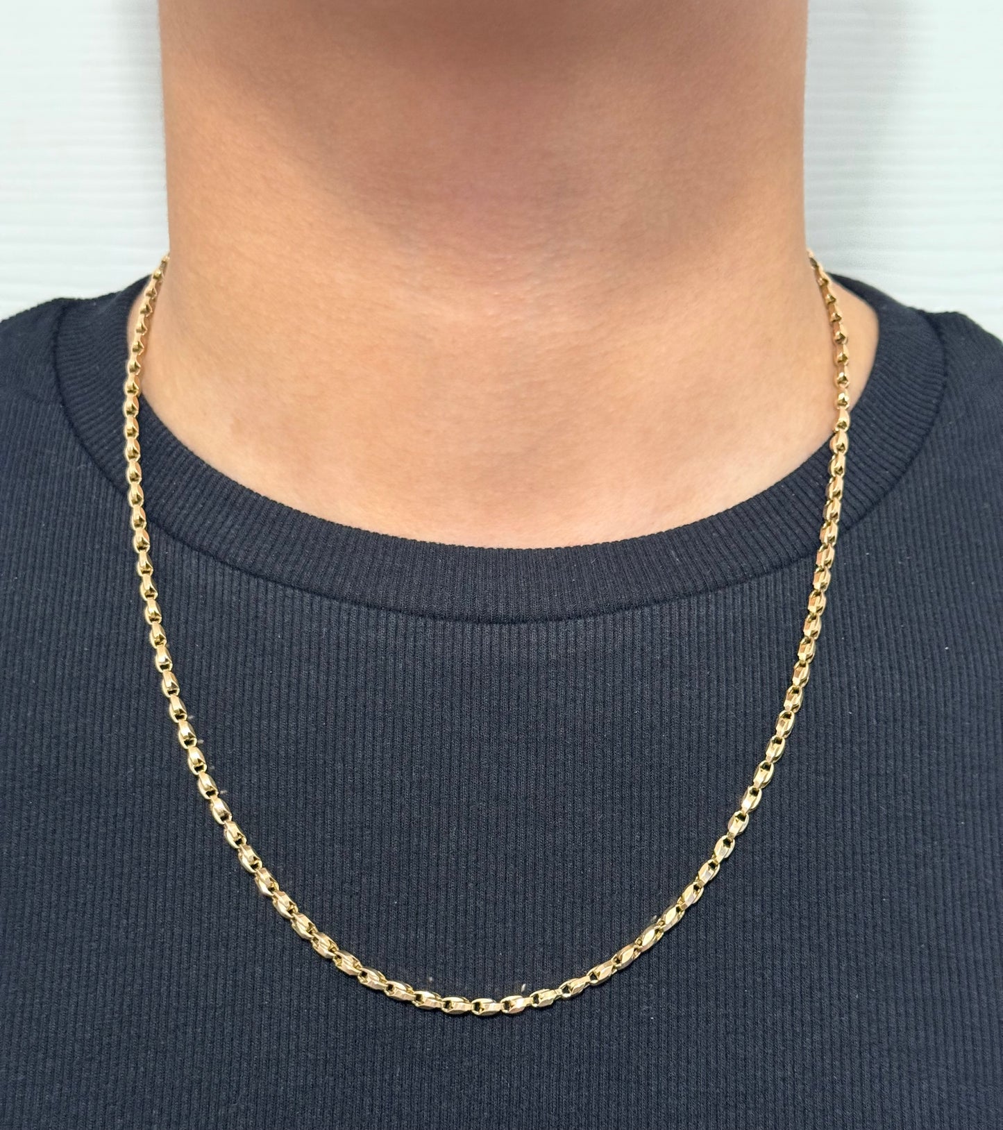 Antique 9ct Gold Tulip Chain 22 Inches