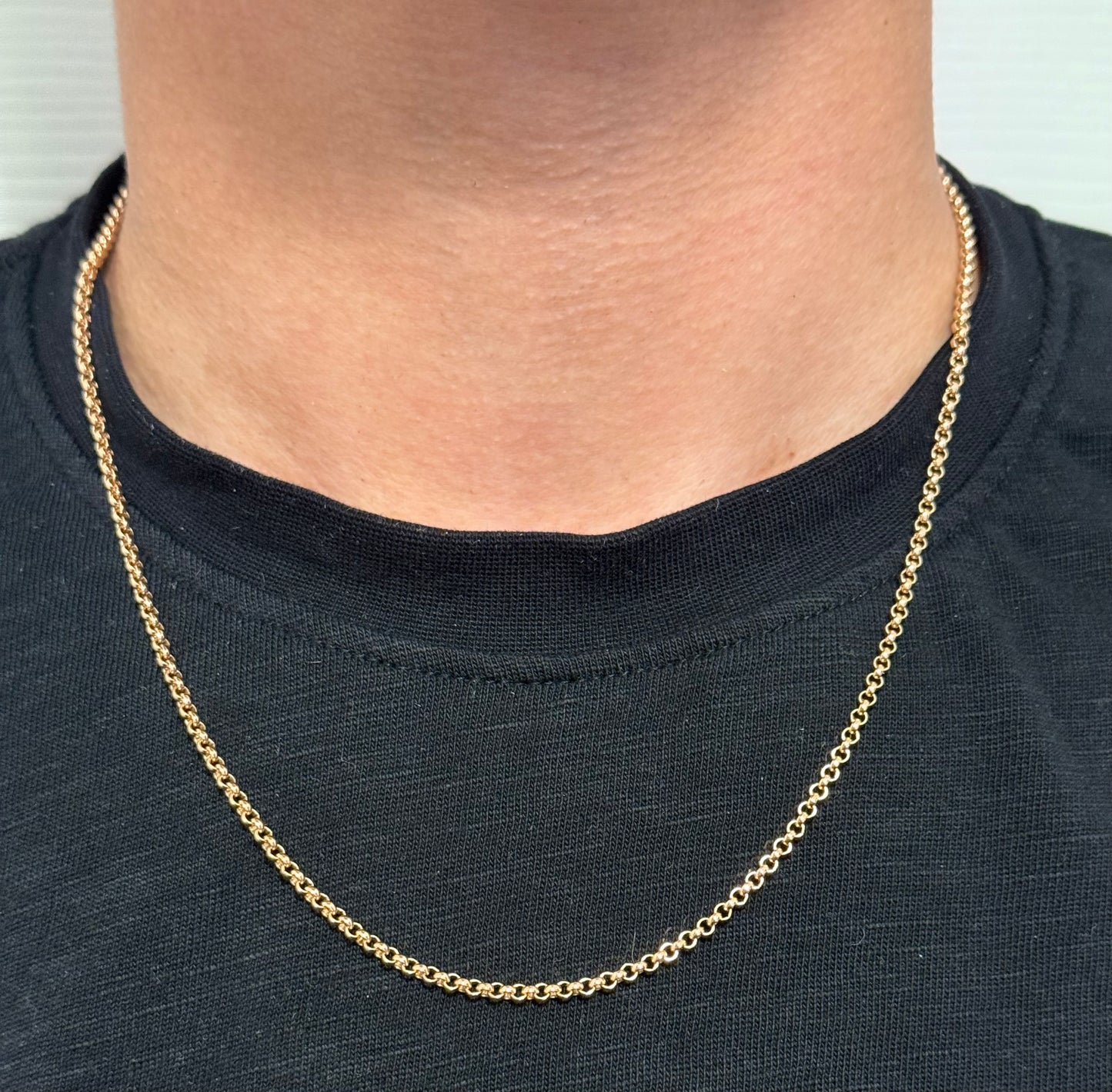 9ct Rosey Gold Belcher chain 20.75 Inches
