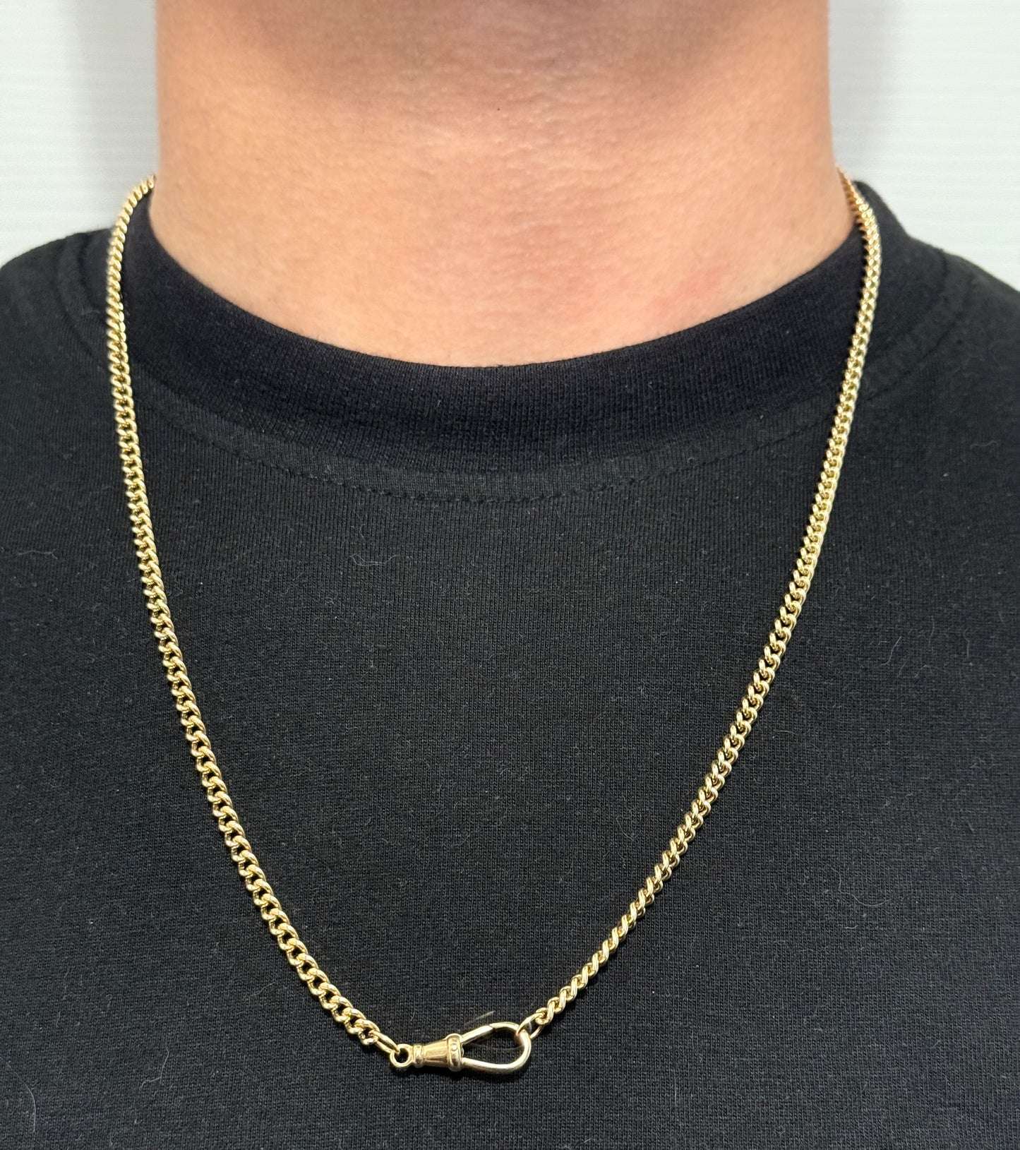 Vintage 9ct Yellow Gold Curb Chain 23 inches