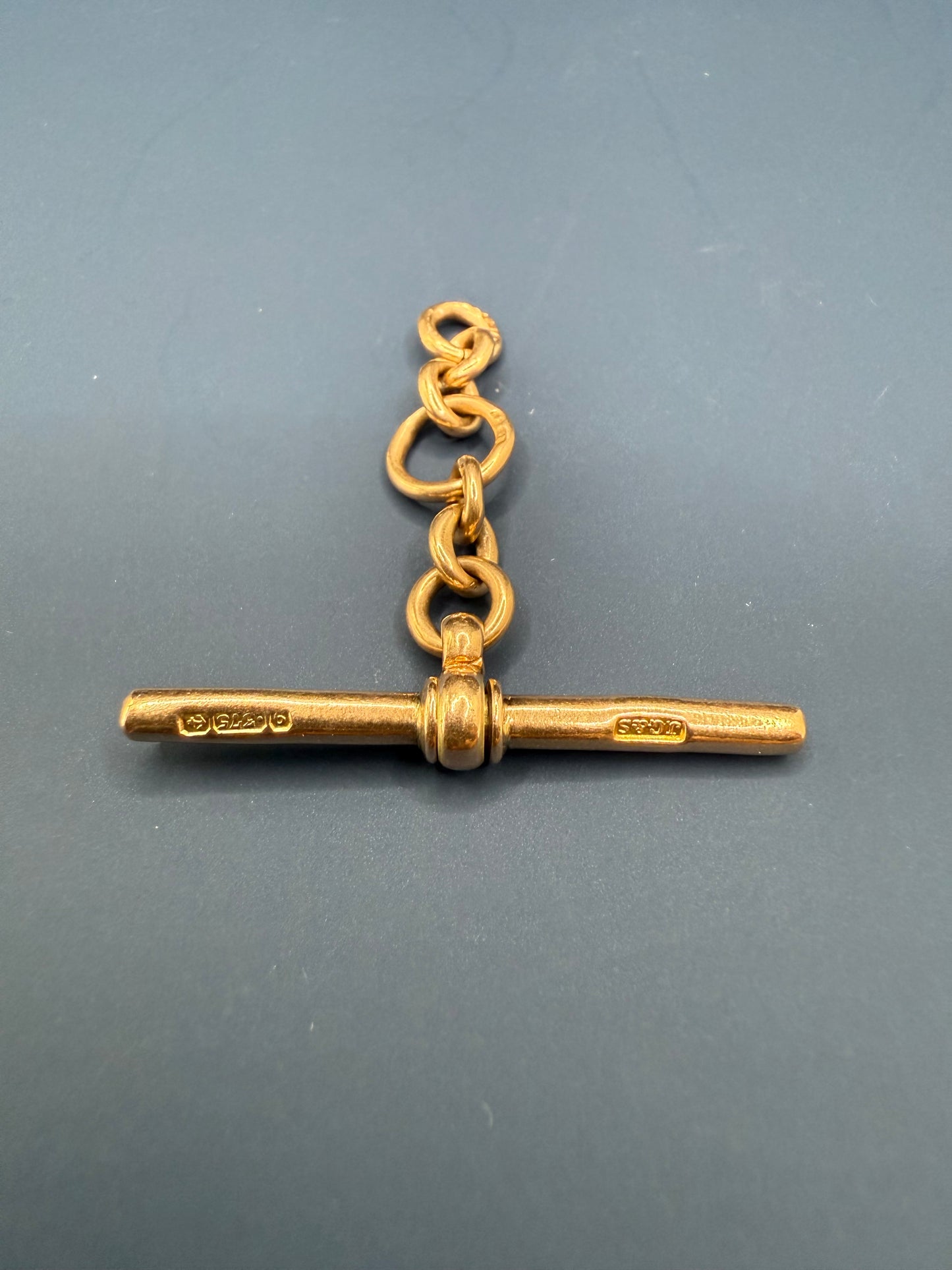Antique 9ct Gold Swivel T-bar Dangle