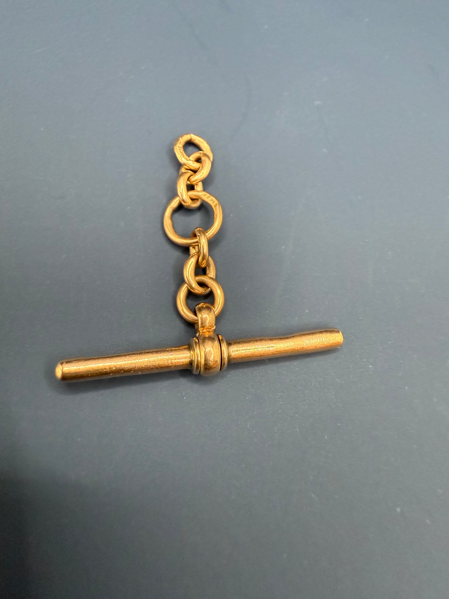 Antique 9ct Gold Swivel T-bar Dangle