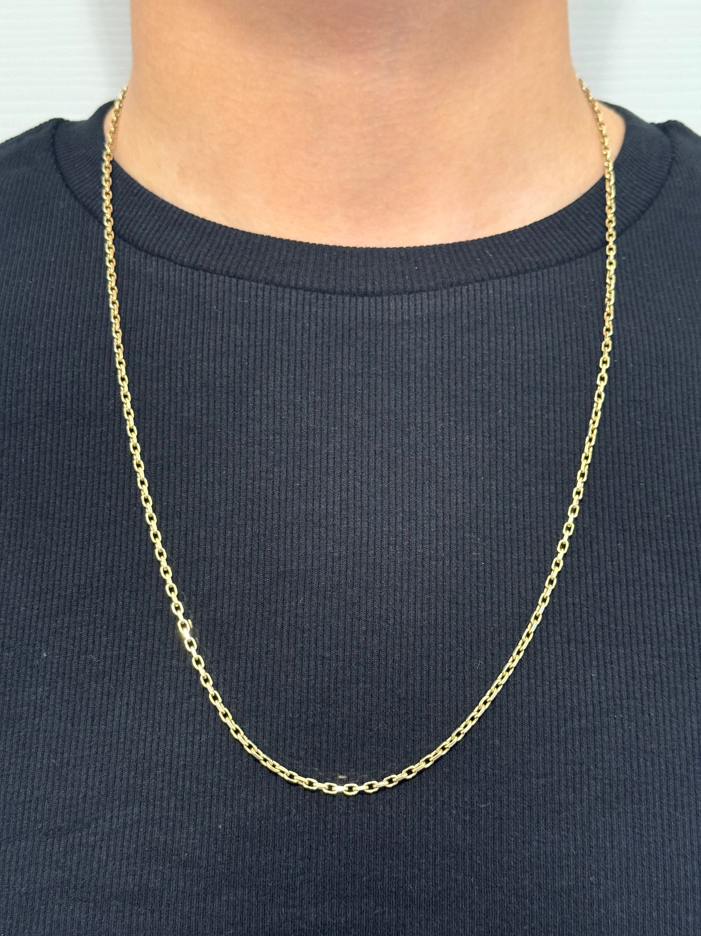 Vintage 9ct Yellow Gold Biker Chain 26 Inches