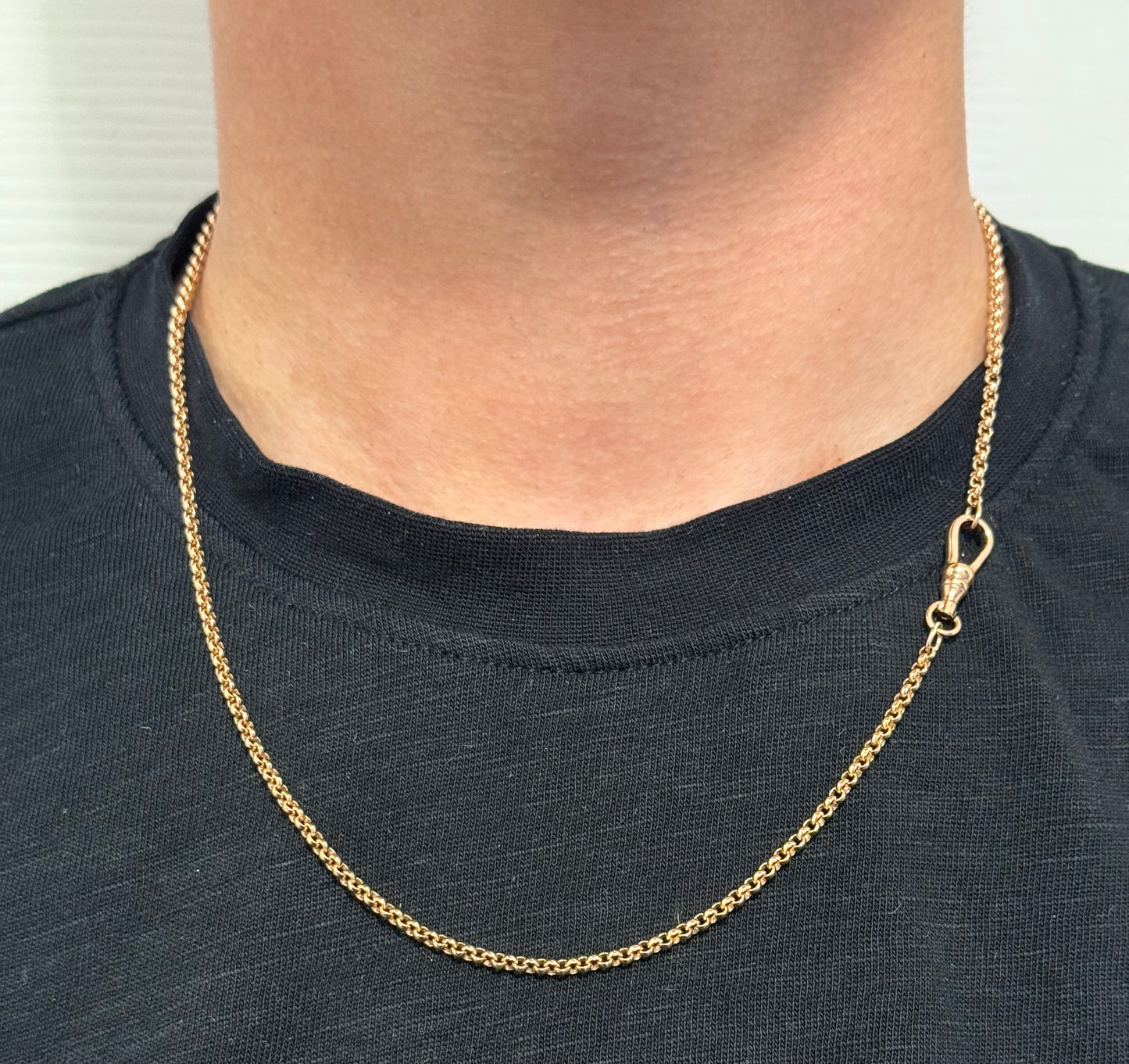 9ct Rosey Gold Belcher chain 20.75 Inches