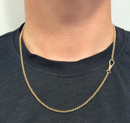 9ct Rosey Gold Belcher chain 20.75 Inches