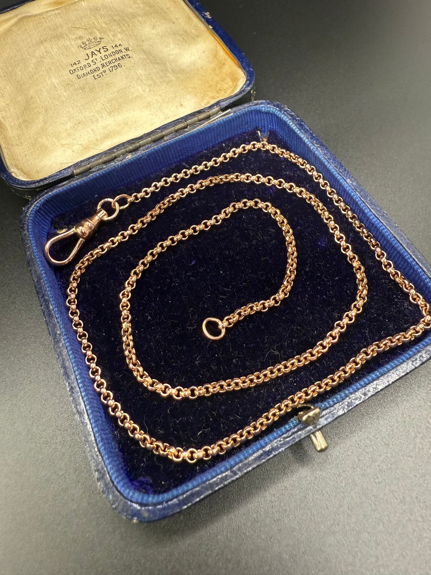 9ct Rosey Gold Belcher chain 20.75 Inches