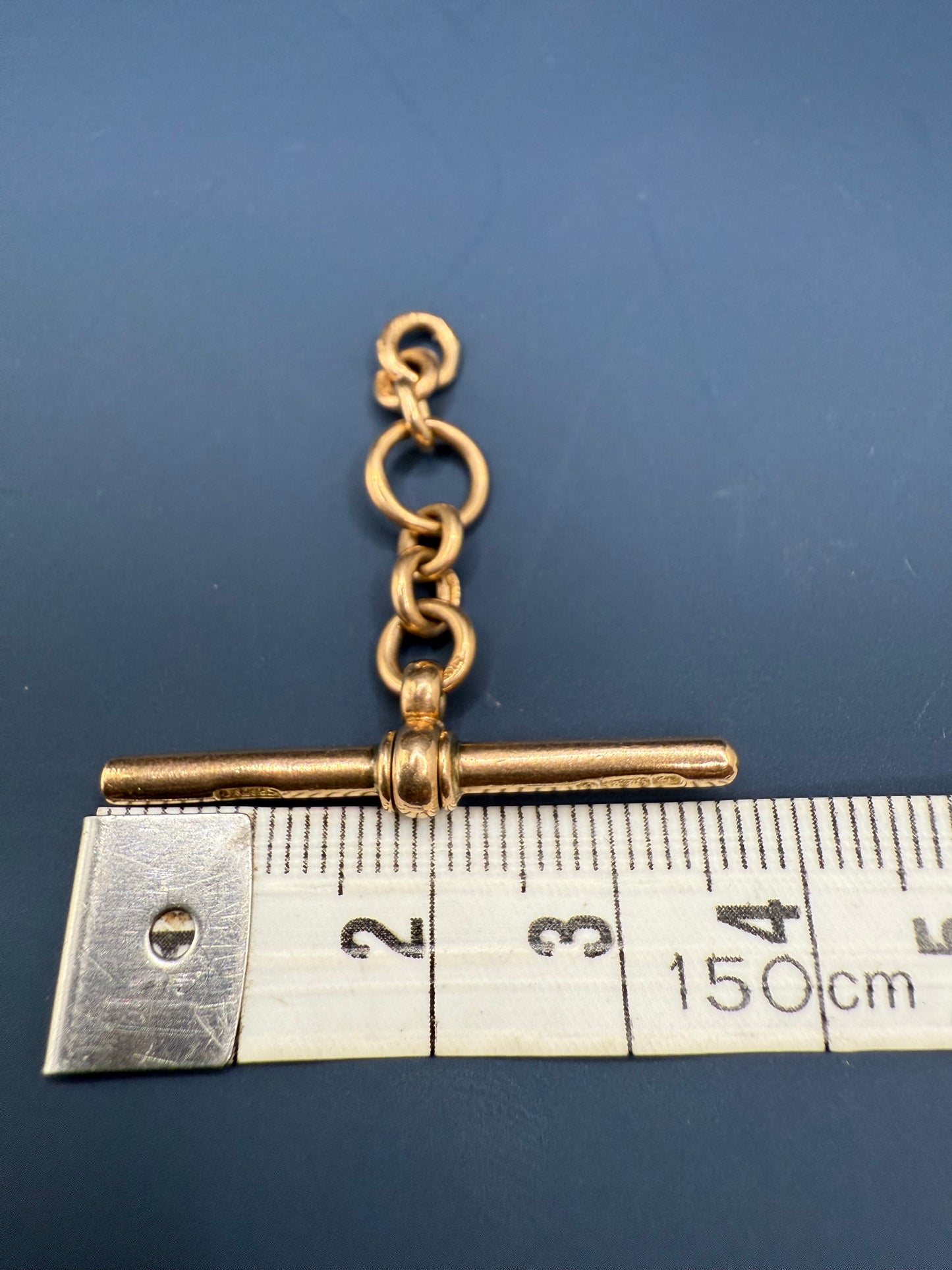 Antique 9ct Gold Swivel T-bar Dangle
