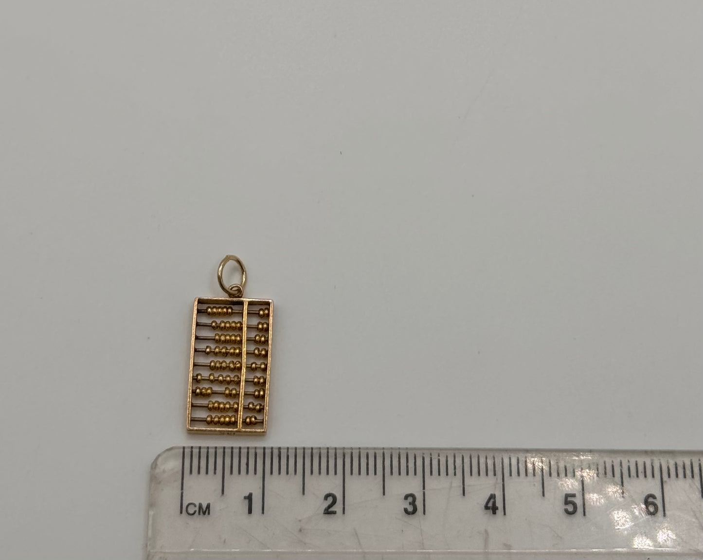 Vintage 14ct / 14K Gold Articulated  Abacus Charm