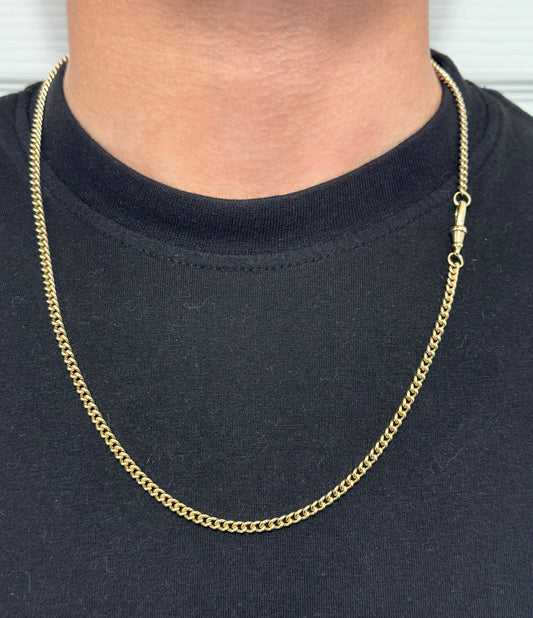 Vintage 9ct Yellow Gold Curb Chain 23 inches