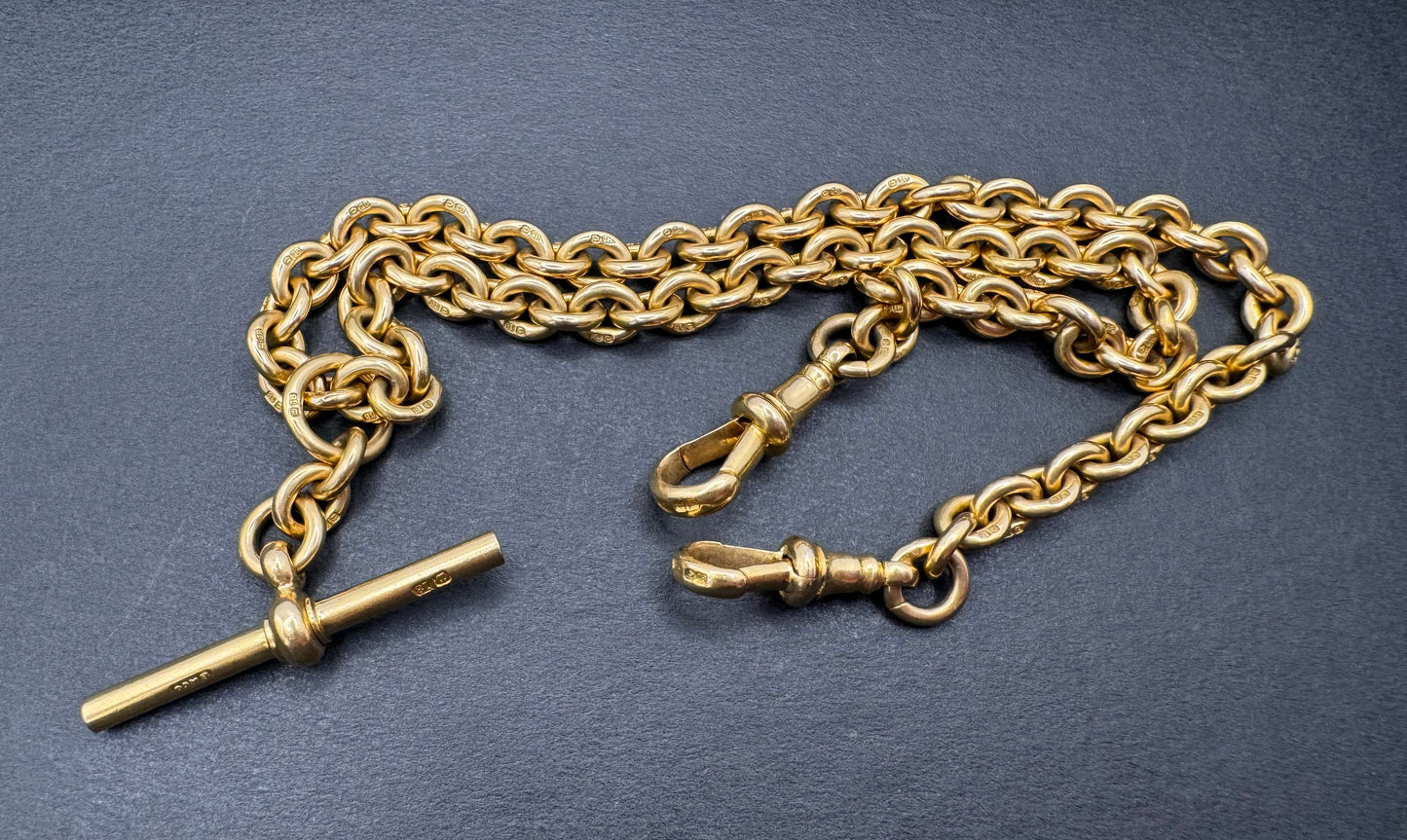 Antique 18ct Gold Cable Link Chain