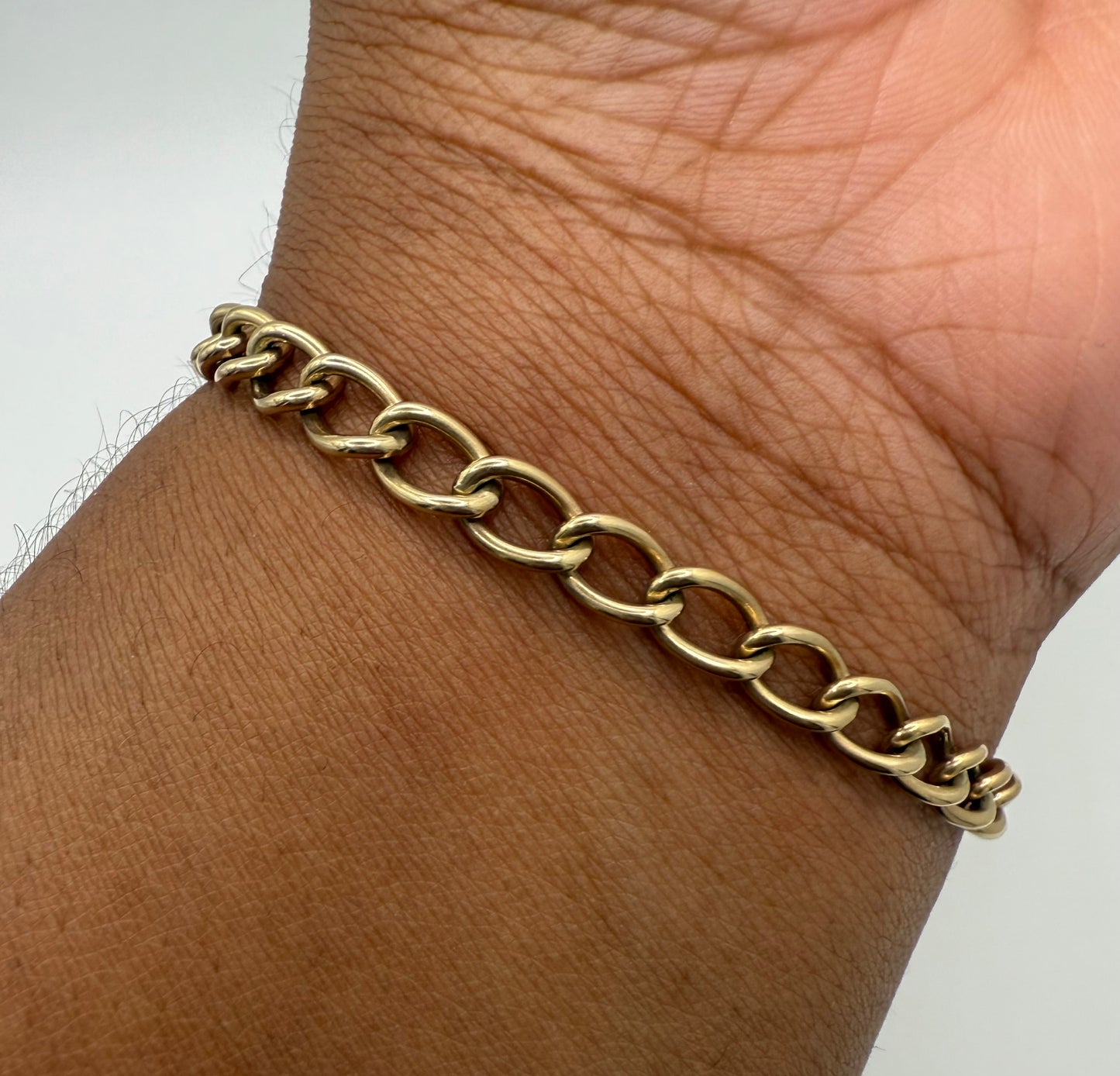 Vintage 9ct Yellow Gold Open Link Bracelet