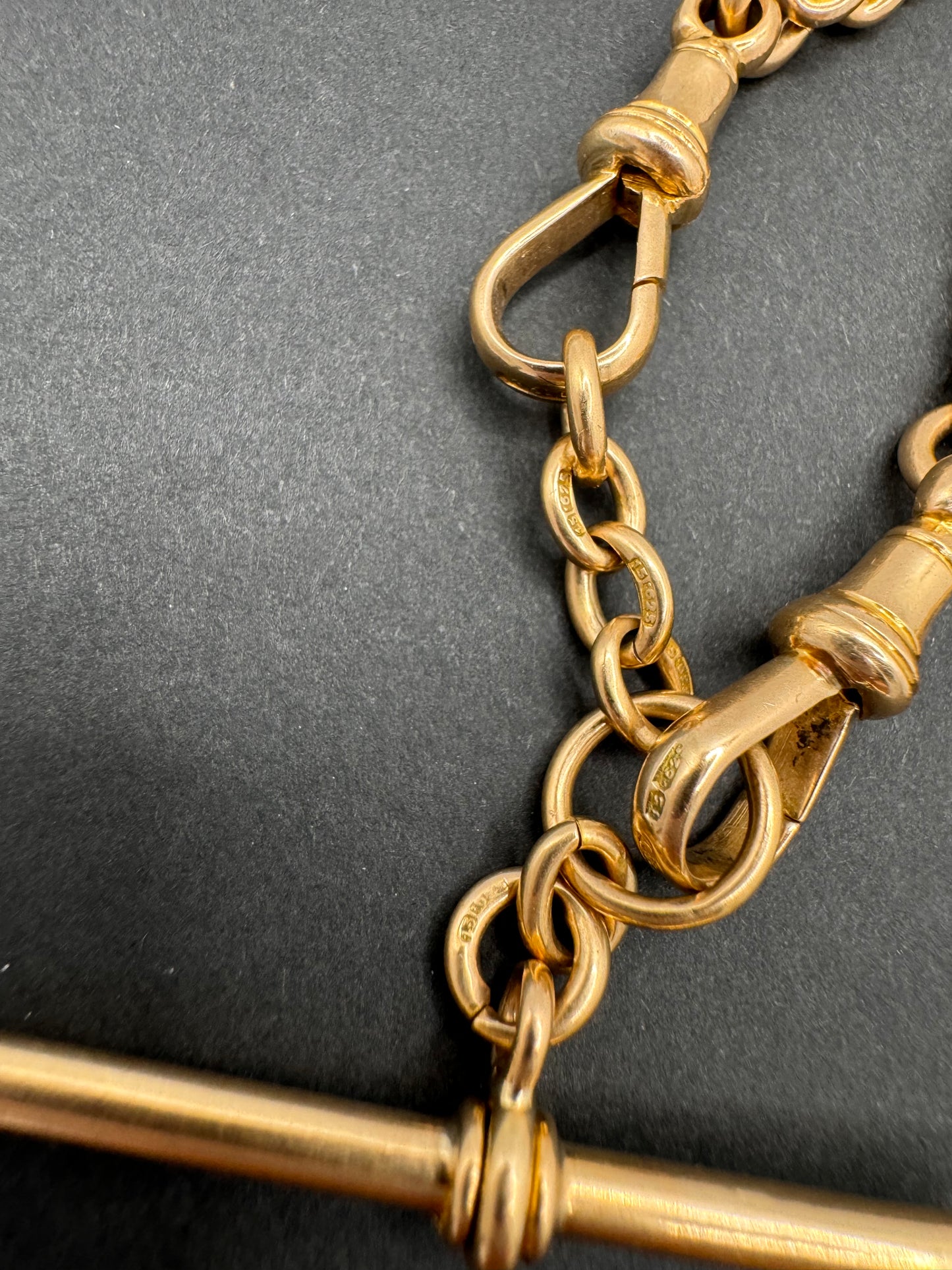 Stunning Antique 15ct Yellow Gold Albert Chain 16 3/8th Inches