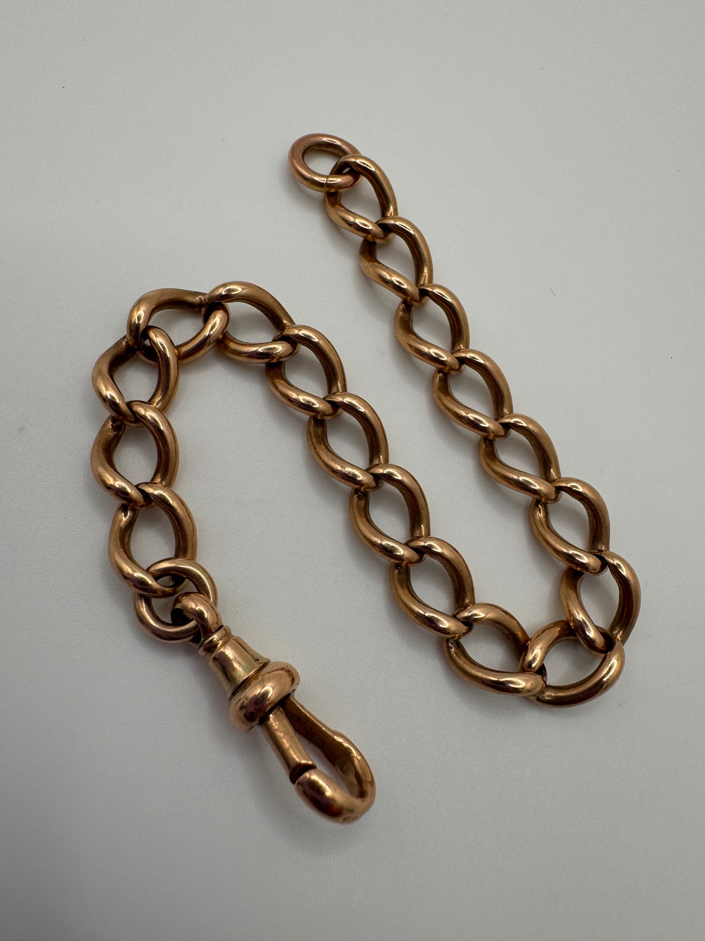 Antique 9ct Gold Open Link Bracelet