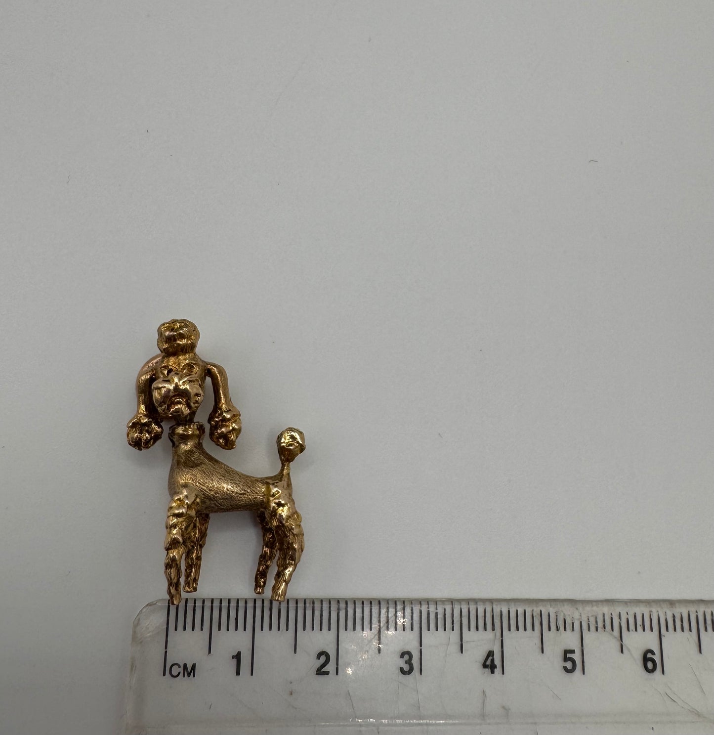 Vintage 9ct Gold Articulated Poodle Dog Charm