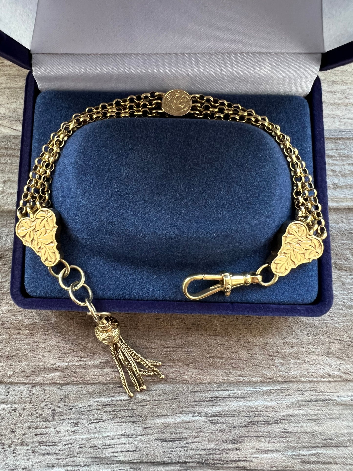 Vintage 9ct Gold Albertina Bracelet