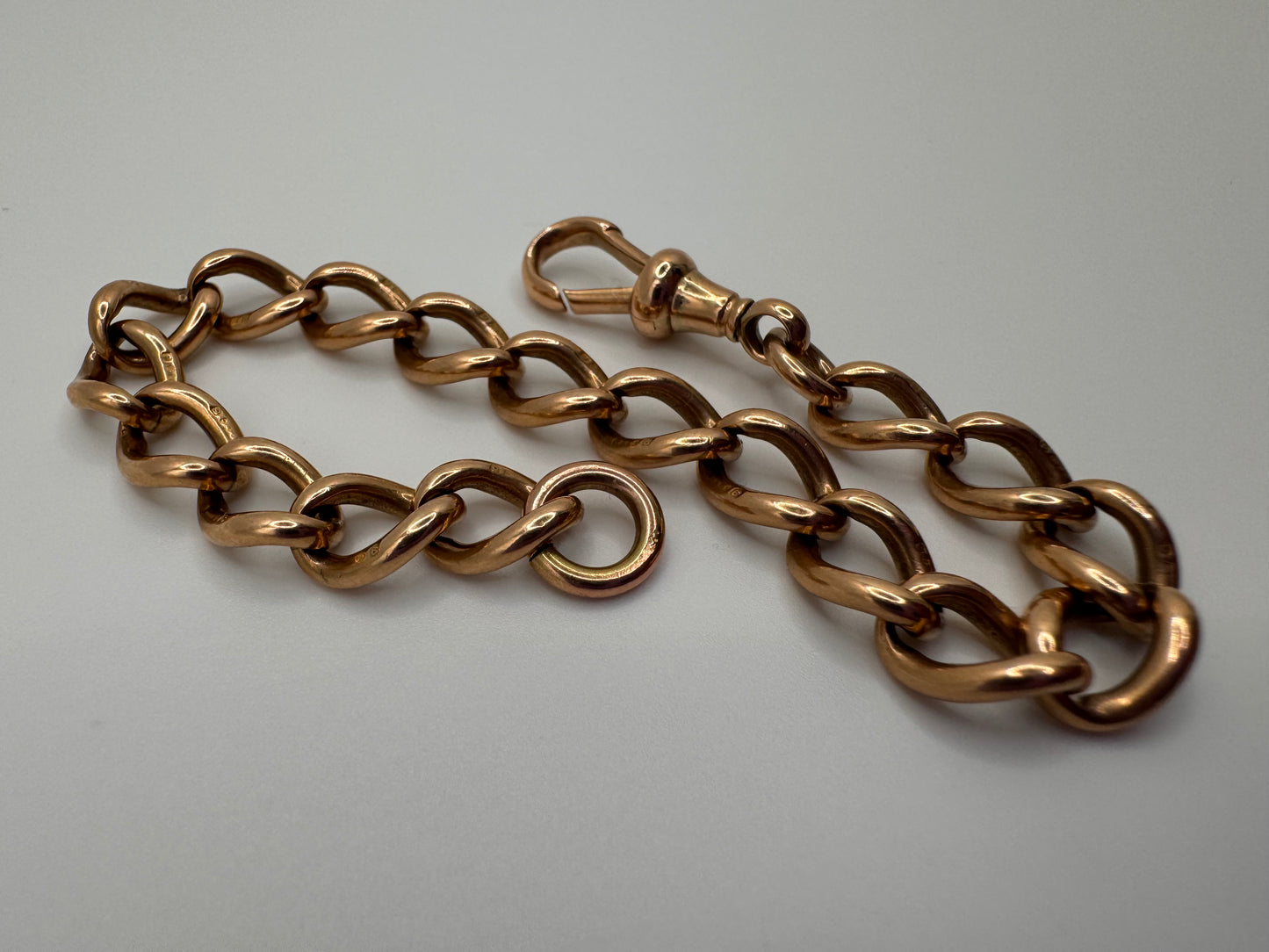 Antique 9ct Gold Open Link Bracelet