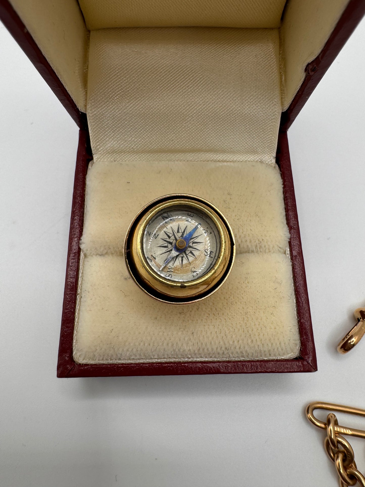 Antique Victorian 15ct Gold Swinging Compass Orb Pendant