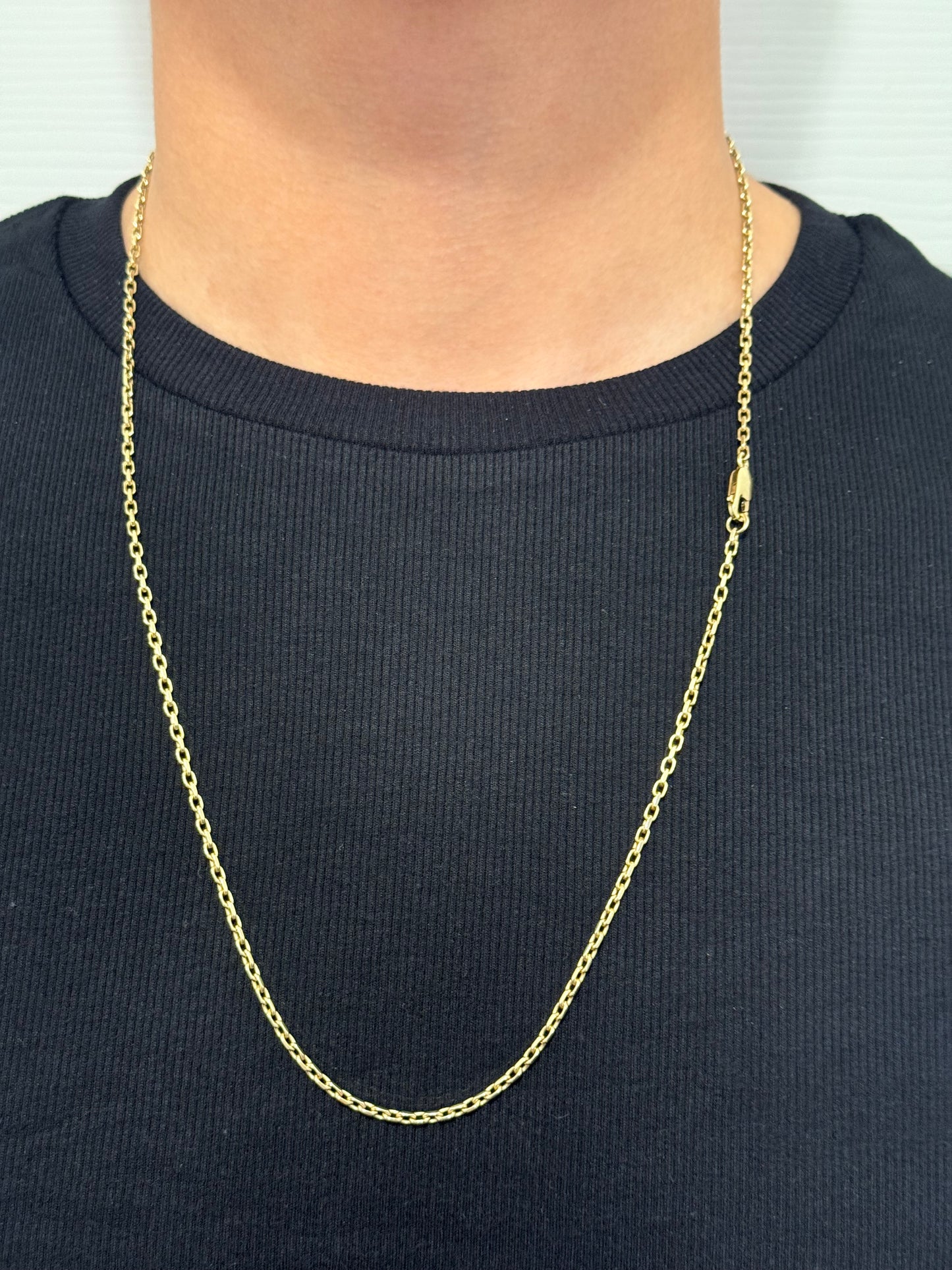 Vintage 9ct Yellow Gold Biker Chain 26 Inches