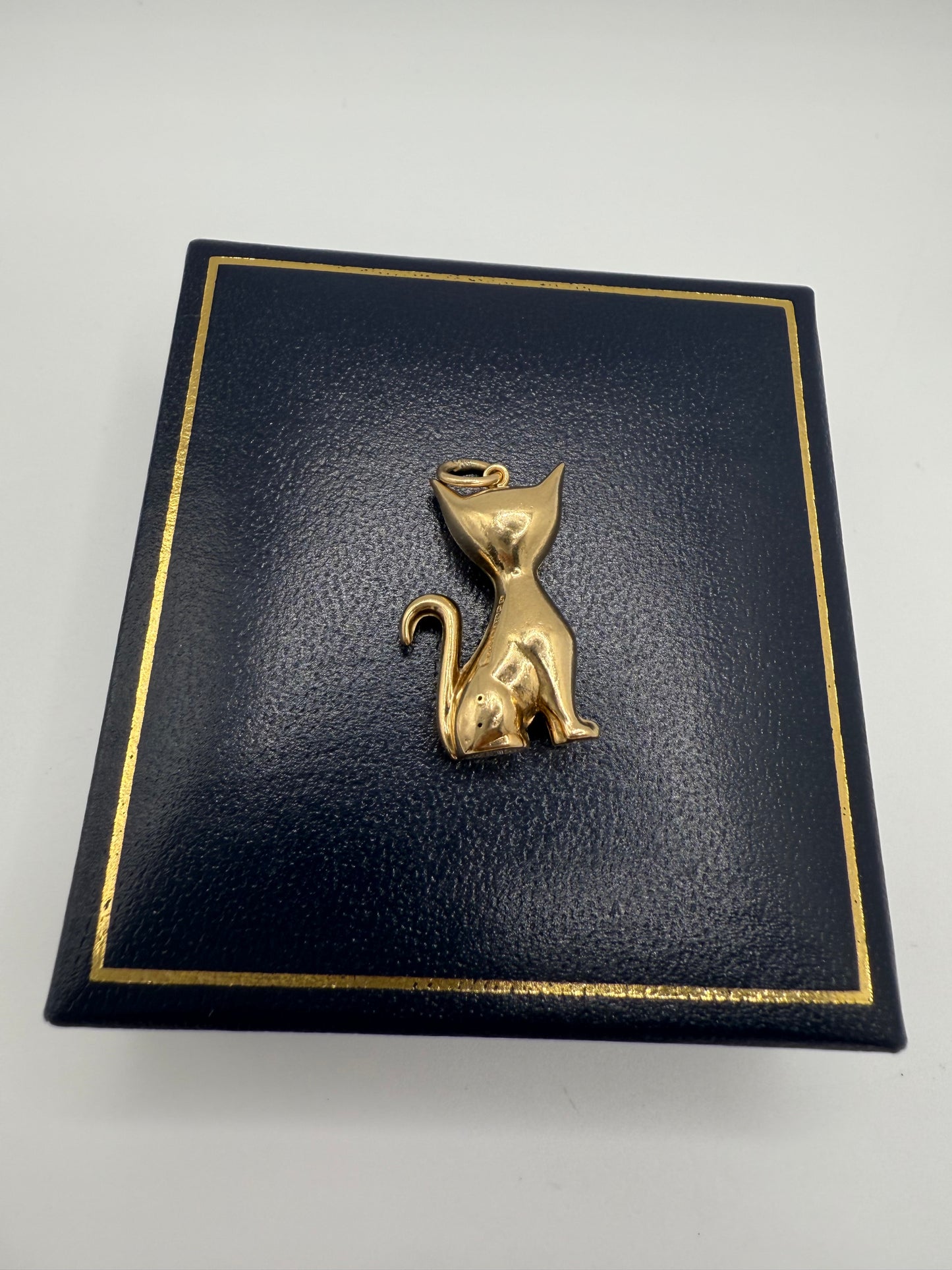 Vintage 9ct Gold Cat Charm