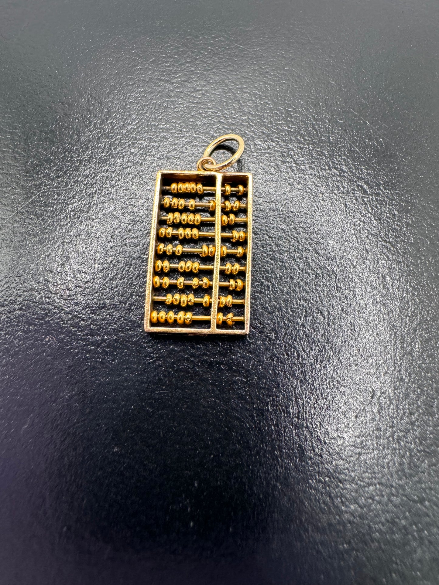 Vintage 14ct / 14K Gold Articulated  Abacus Charm