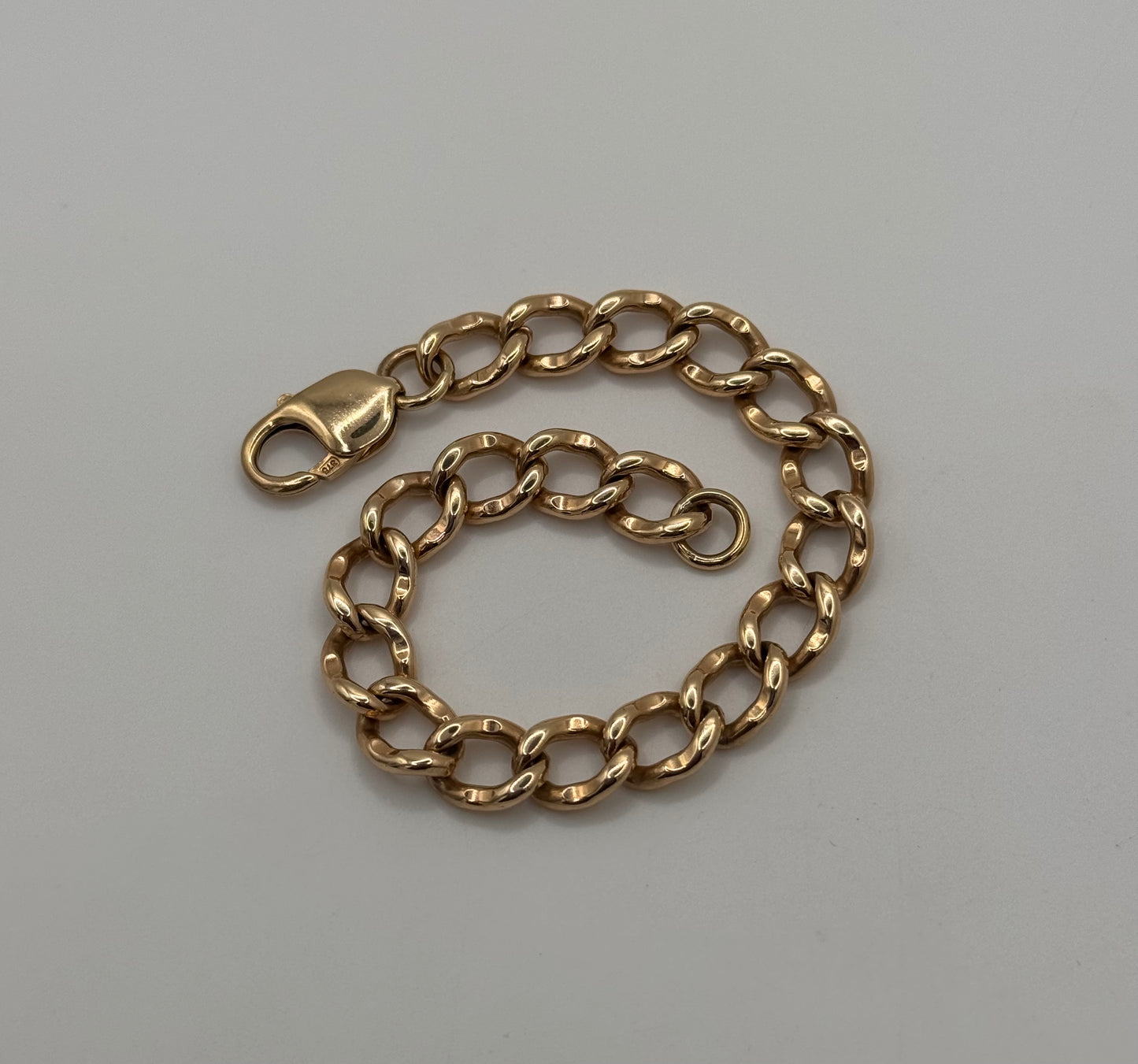 Vintage 9ct Yellow Gold Curb Bracelet