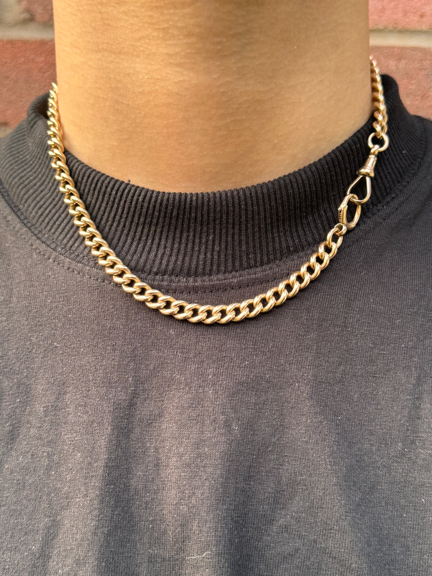 Antique 9ct Yellow Gold Albert Chain 17.5 Inches