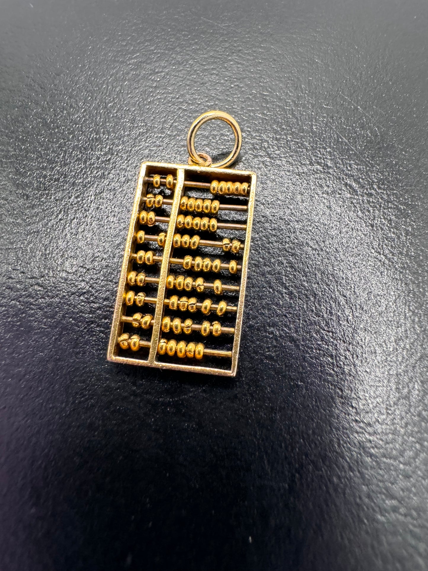 Vintage 14ct / 14K Gold Articulated  Abacus Charm