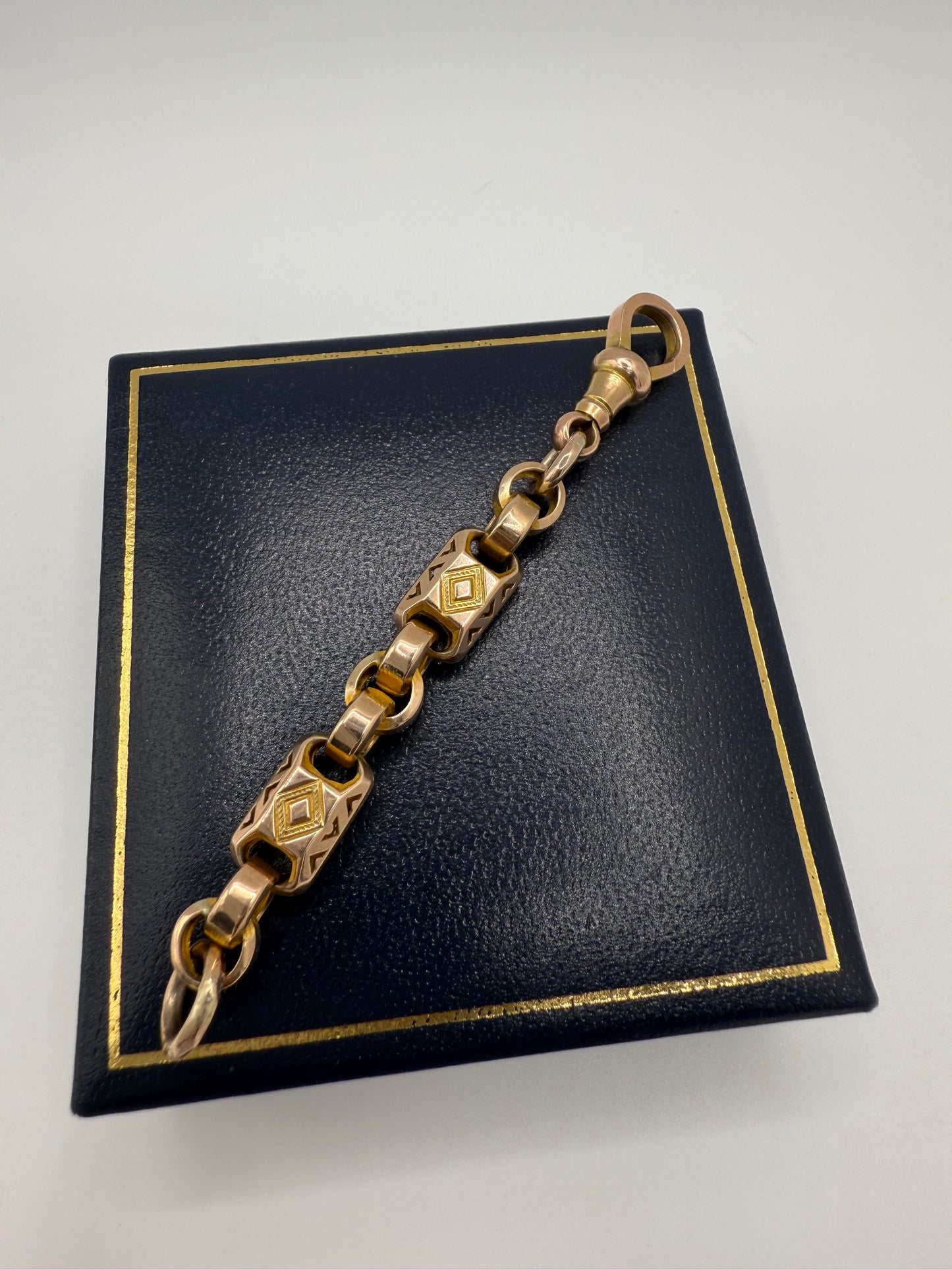 Antique 9ct Yellow Gold Fancy Link Openwork Extender