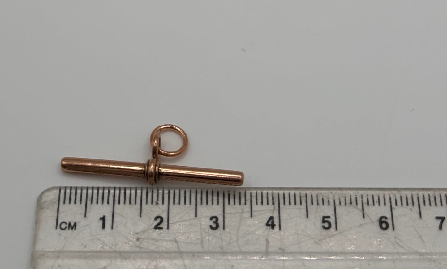 Antique 9ct Rose Gold T-bar Pendant