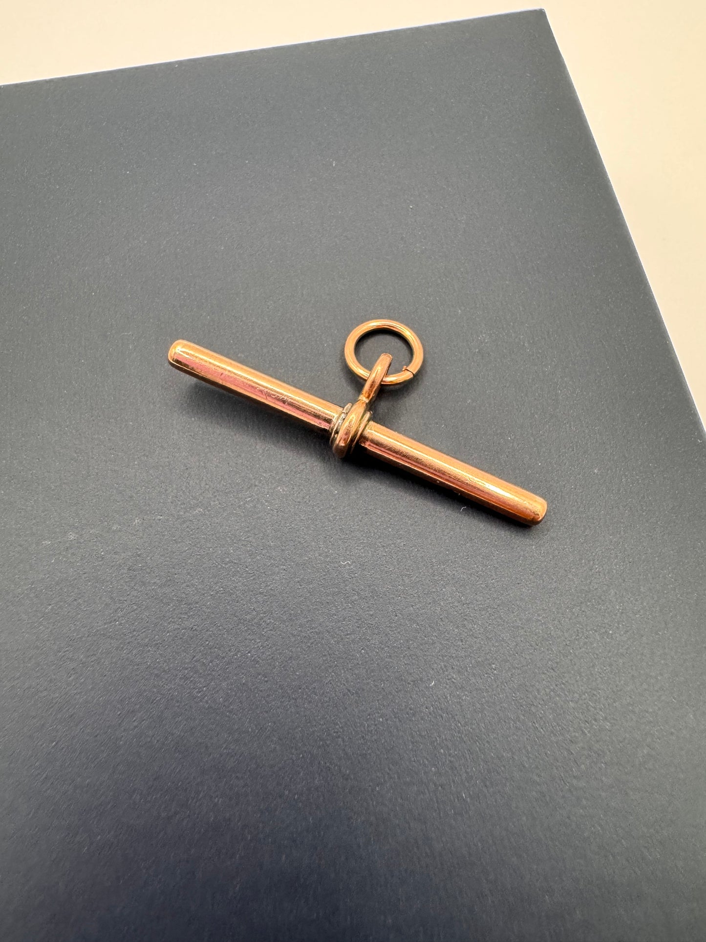 Antique 9ct Rose Gold T-bar Pendant