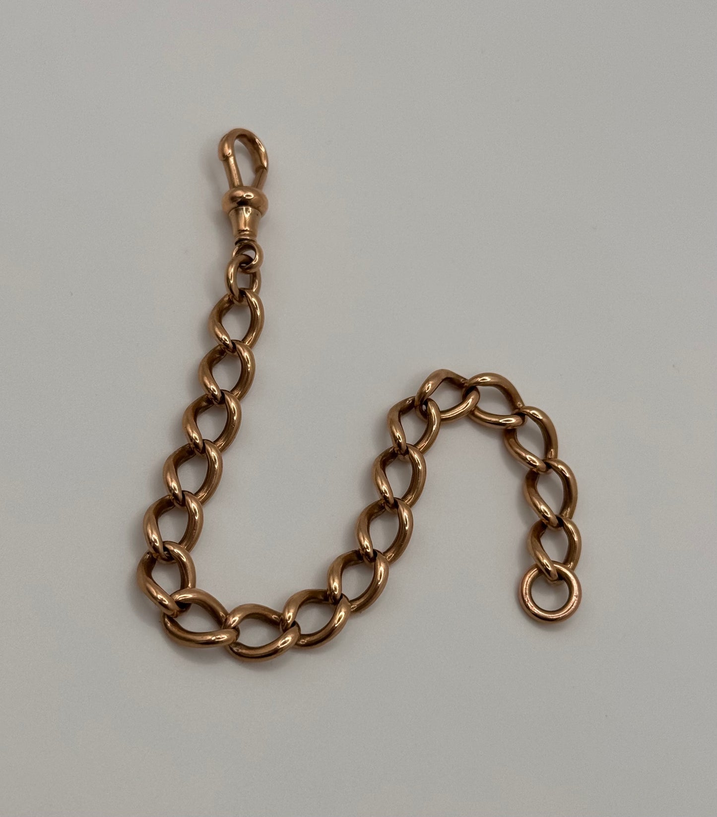 Antique 9ct Gold Open Link Bracelet