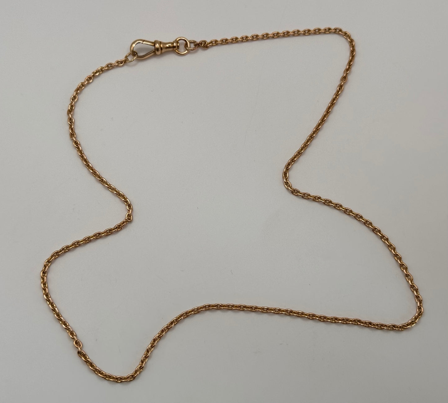 Antique 9ct Yellow Gold Cable Link Chain 20.3 Inches