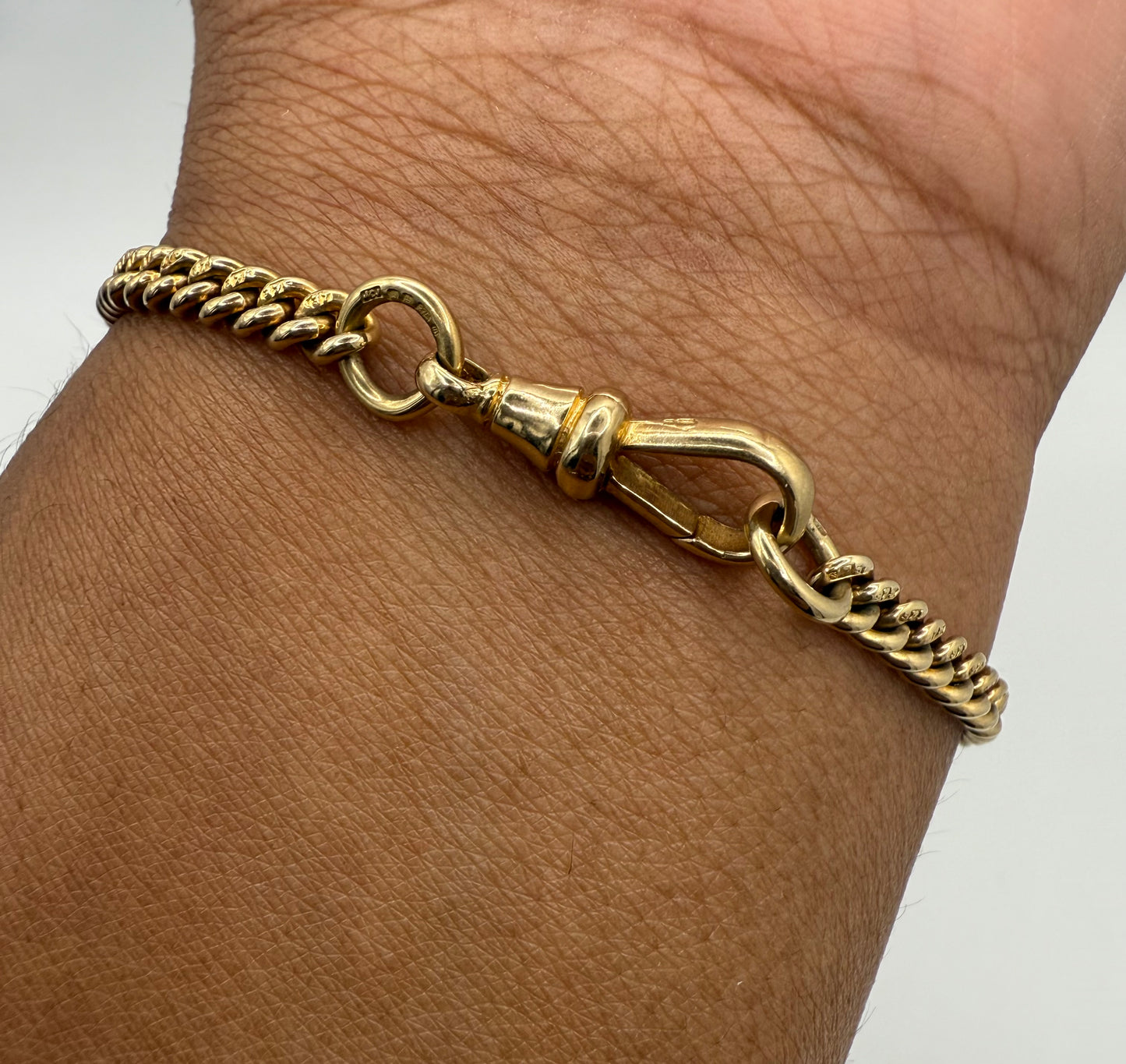 Vintage 9ct Yellow Gold Curb Bracelet