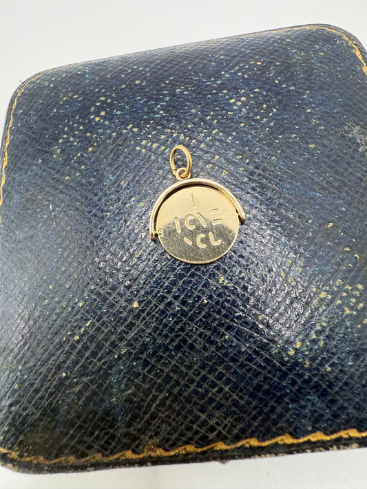 Vintage 9ct Gold ‘I Love you Spinner’ Pendant