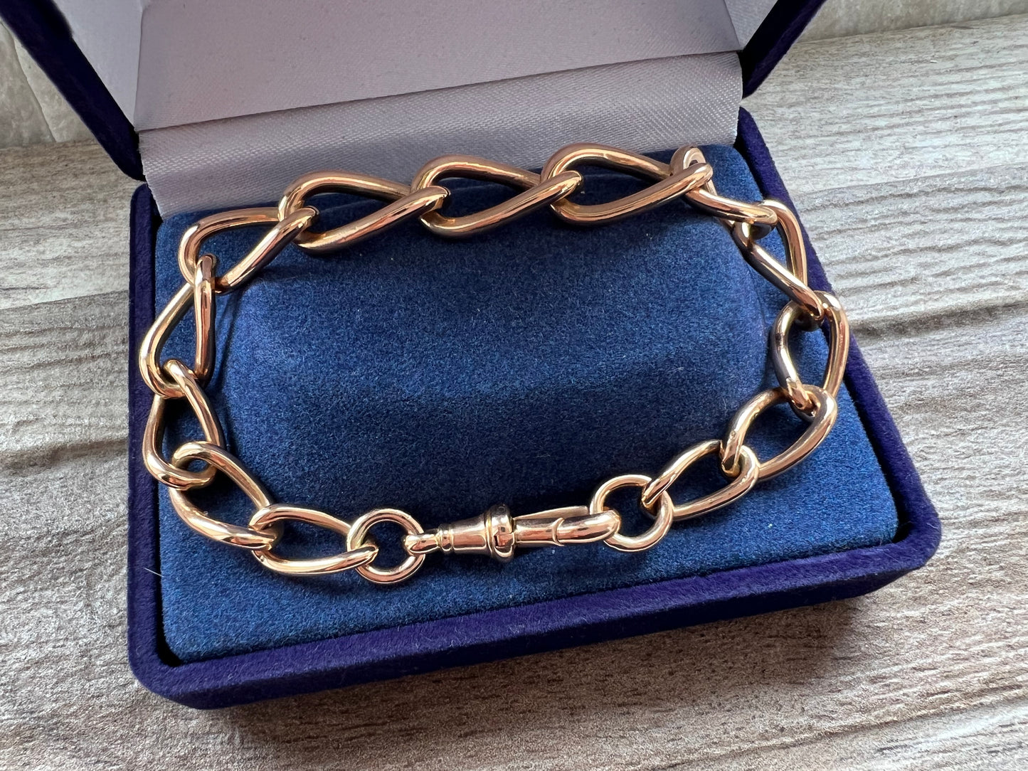 Antique 9ct Gold Open Link Bracelet