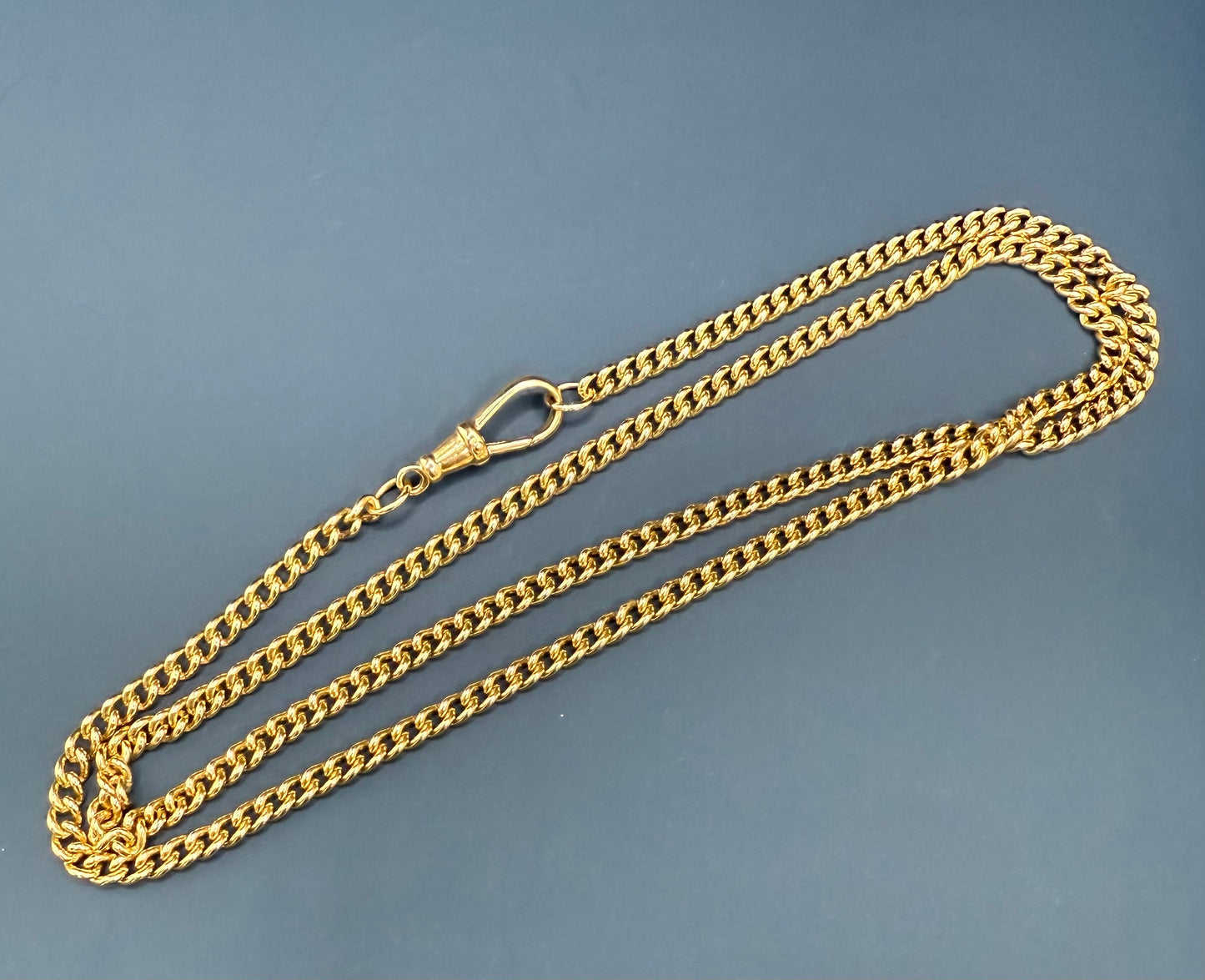 Vintage 9ct Yellow Gold Curb Chain 23 inches
