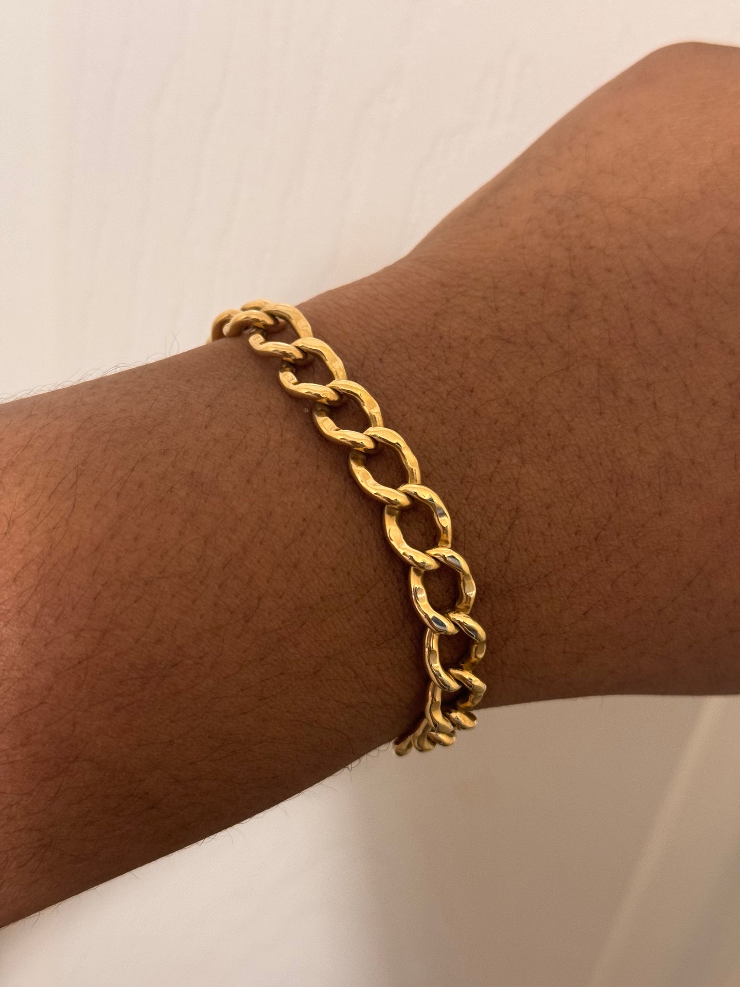 Vintage 9ct Yellow Gold Curb Bracelet