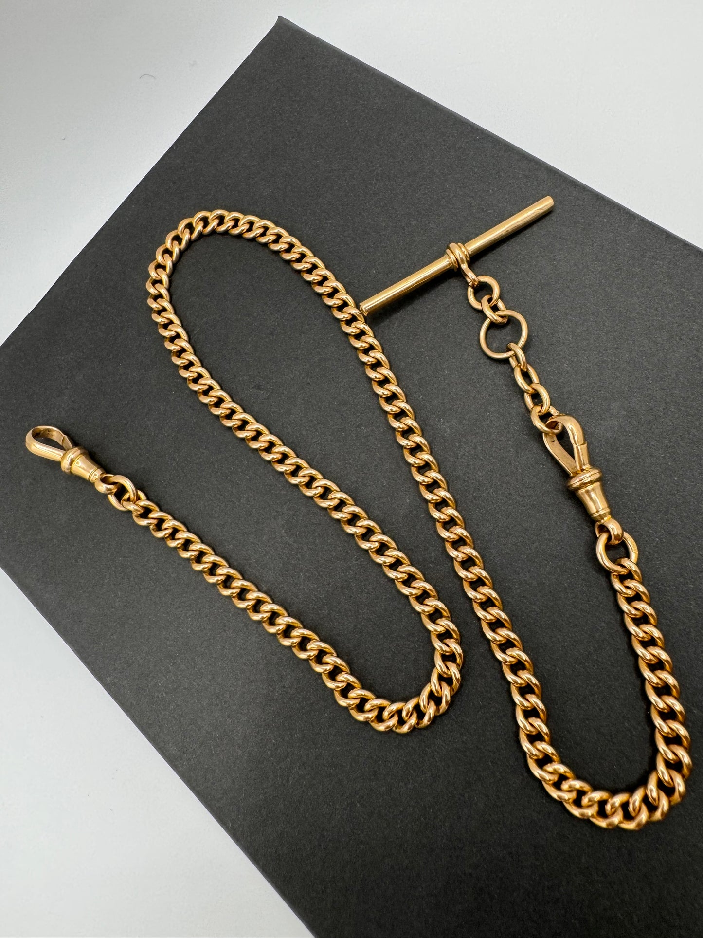 Stunning Antique 15ct Yellow Gold Albert Chain 16 3/8th Inches