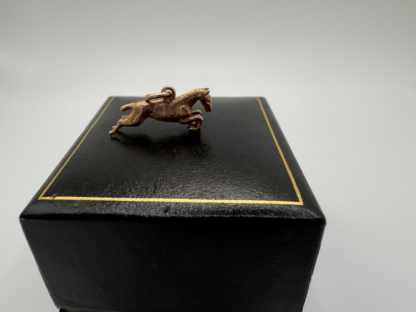 Vintage 9ct Gold Jumping Horse Charm