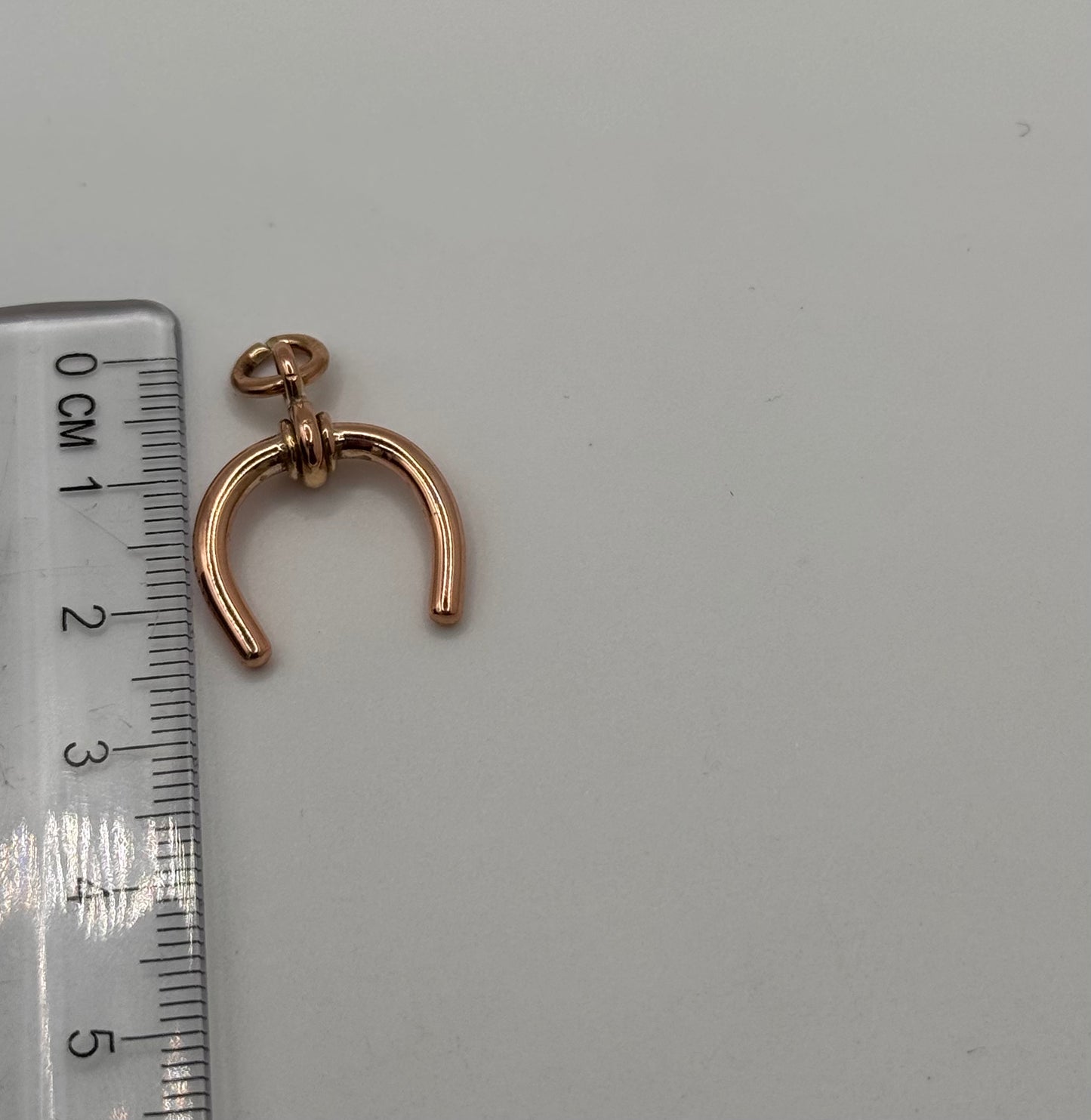 9ct Gold T-bar Horseshoe Pendant 4