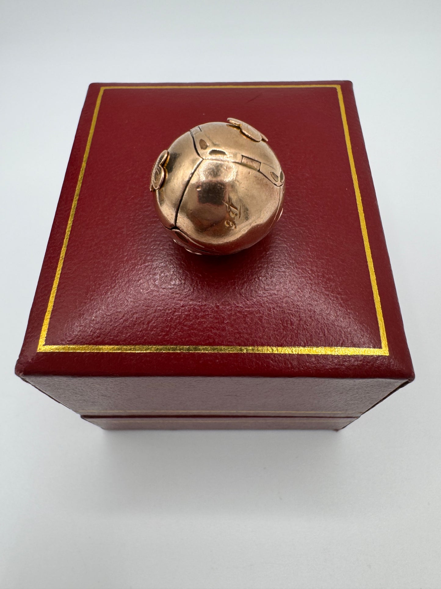 Antique 9ct Gold & Silver Opening Masonic Orb