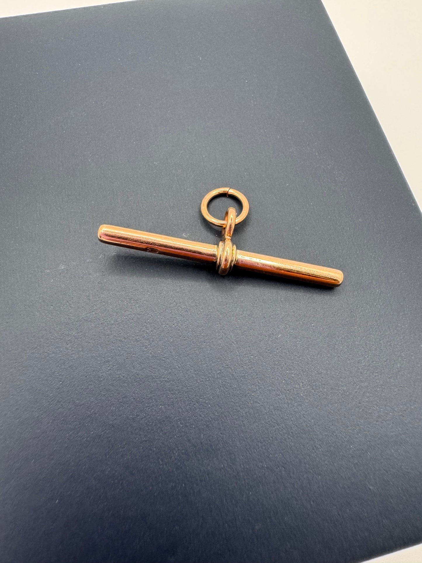 Antique 9ct Rose Gold T-bar Pendant