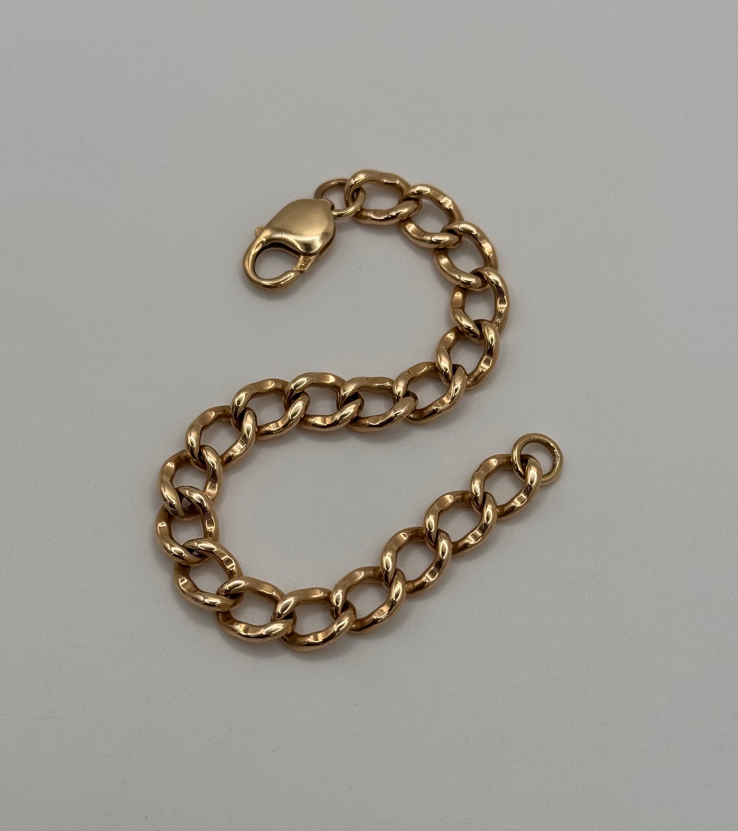 Vintage 9ct Yellow Gold Curb Bracelet