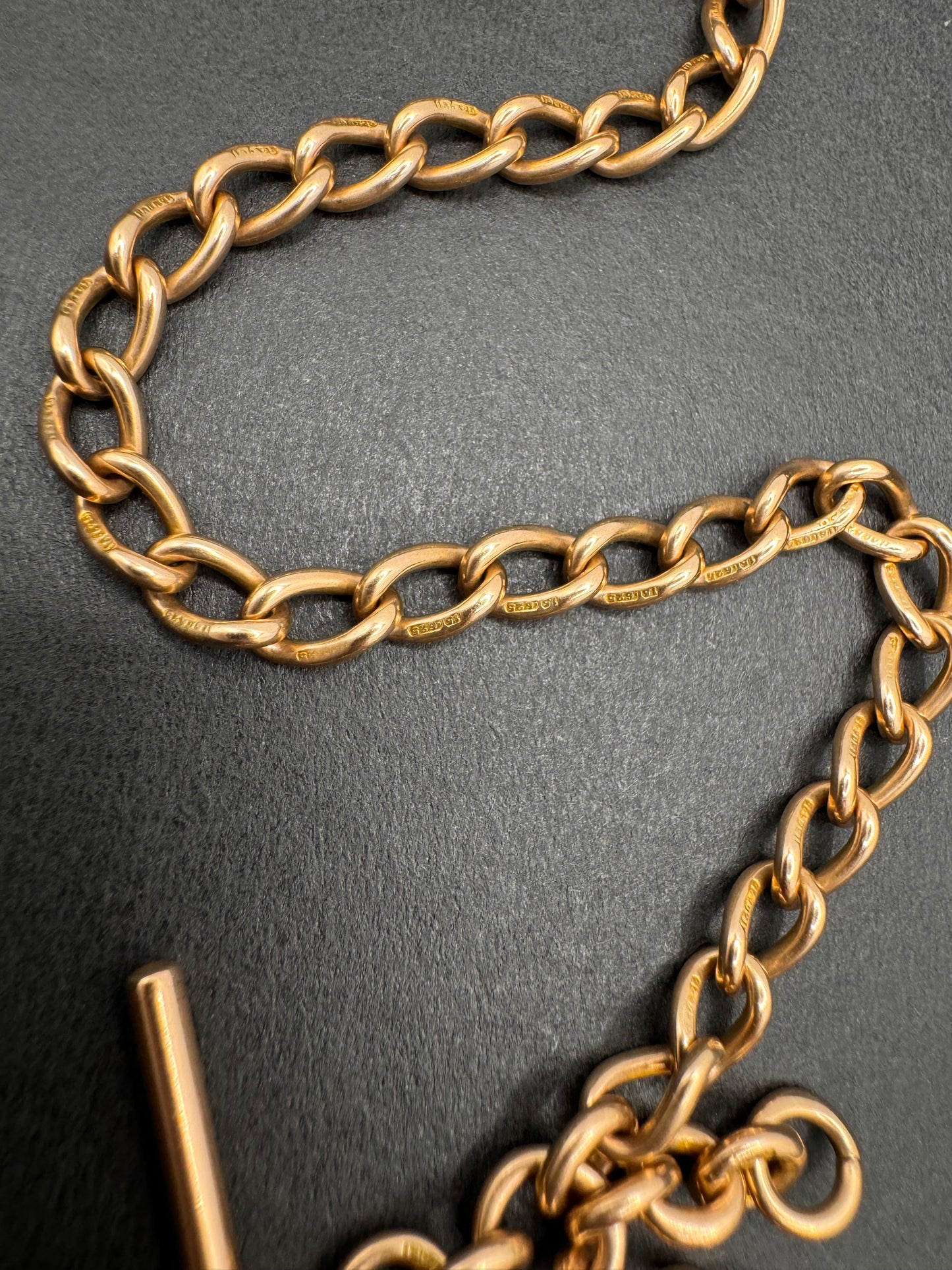 Antique 15ct Gold Open Link Double Albert Chain 15.1 Inches