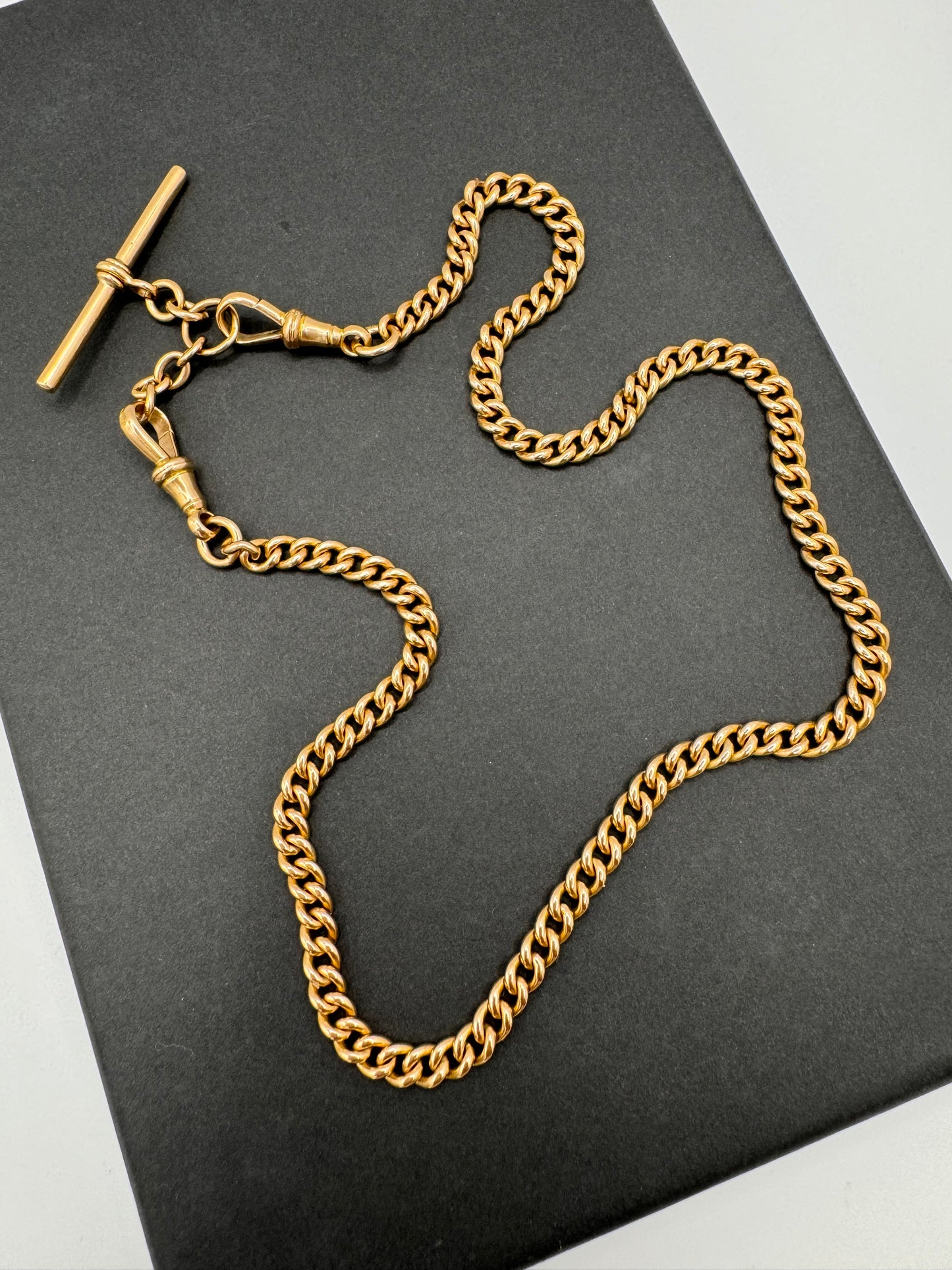 Stunning Antique 15ct Yellow Gold Albert Chain 16 3/8th Inches