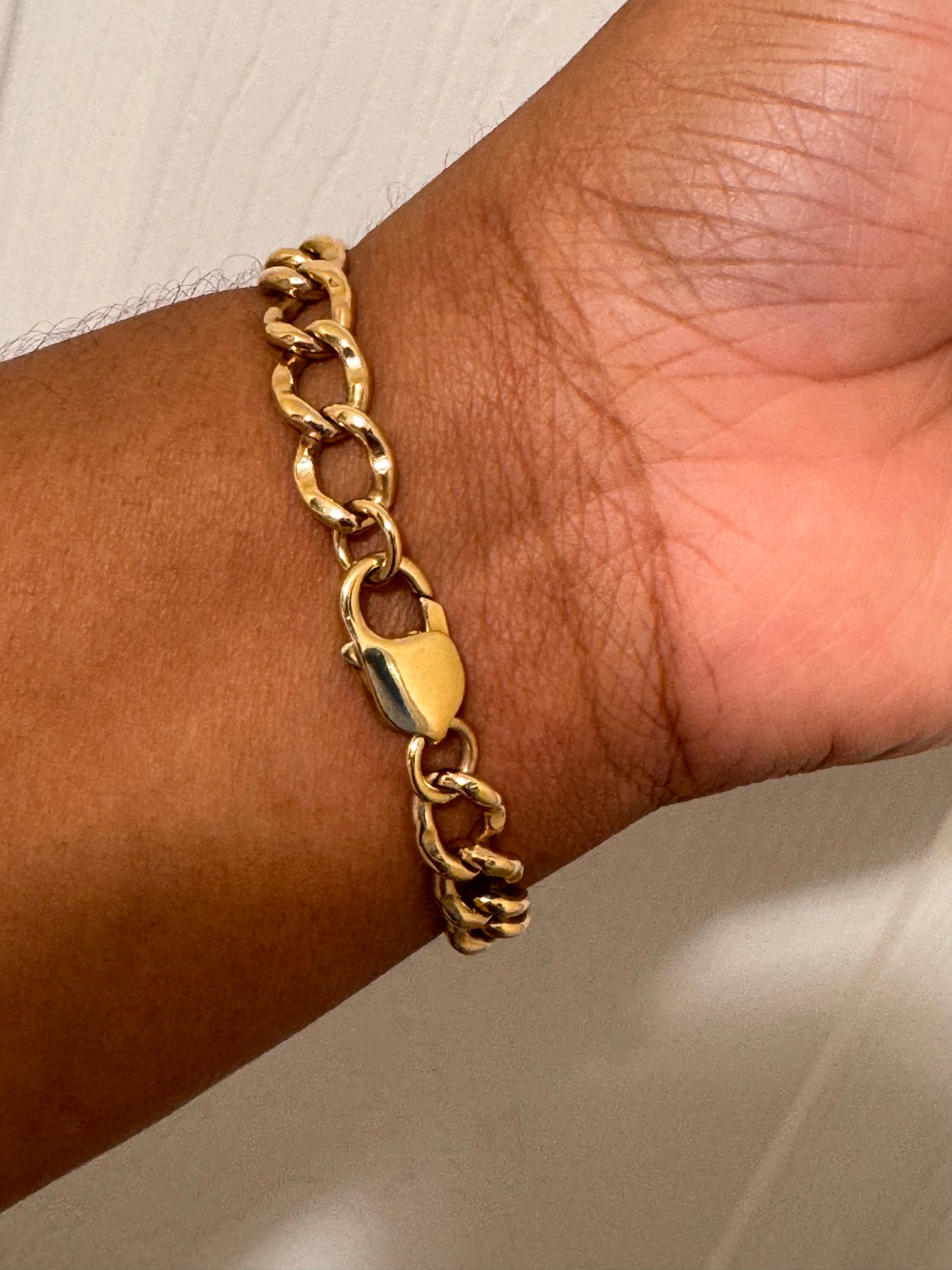 Vintage 9ct Yellow Gold Curb Bracelet