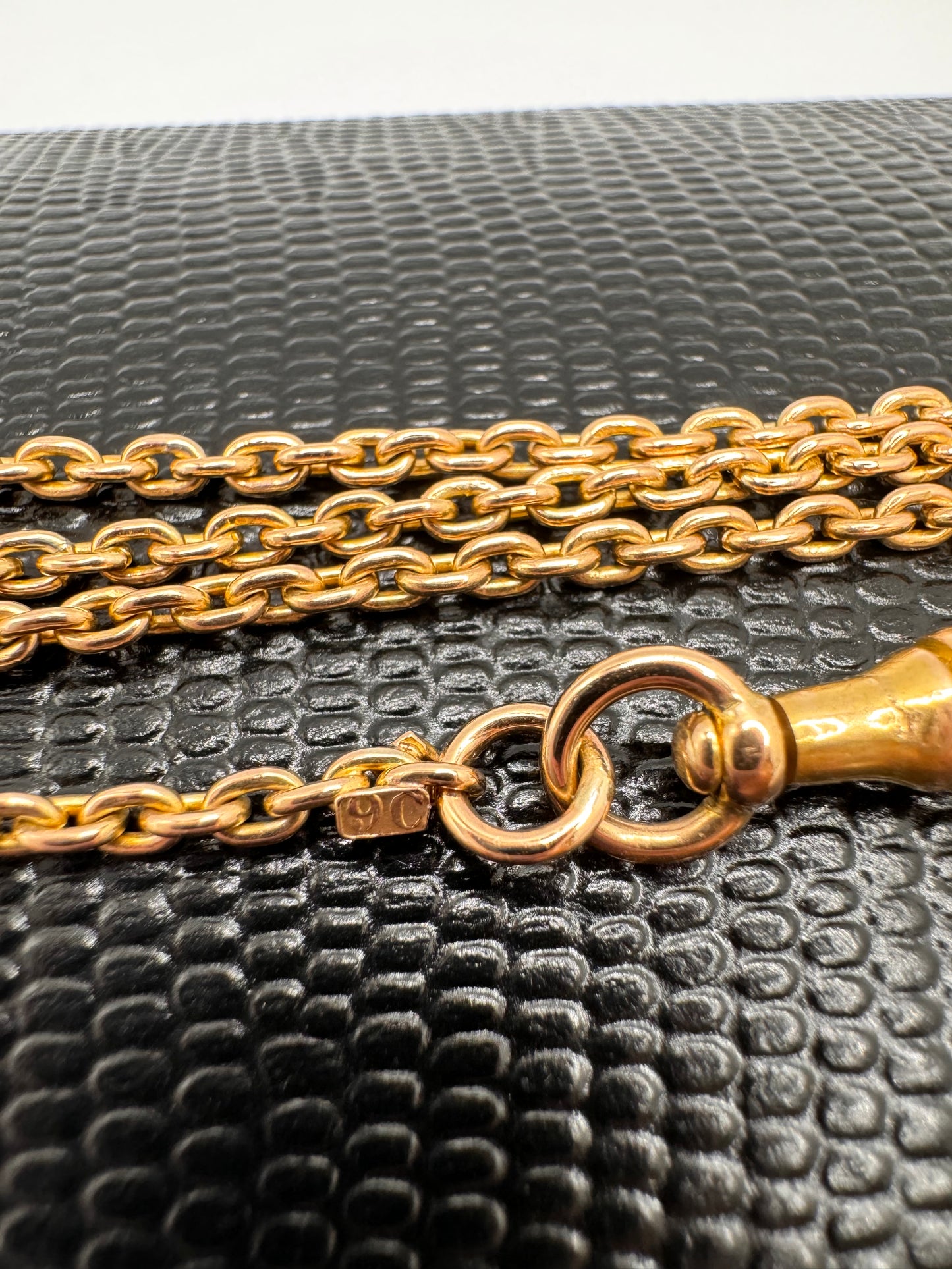 Antique 9ct Yellow Gold Cable Link Chain 20.1 Inches